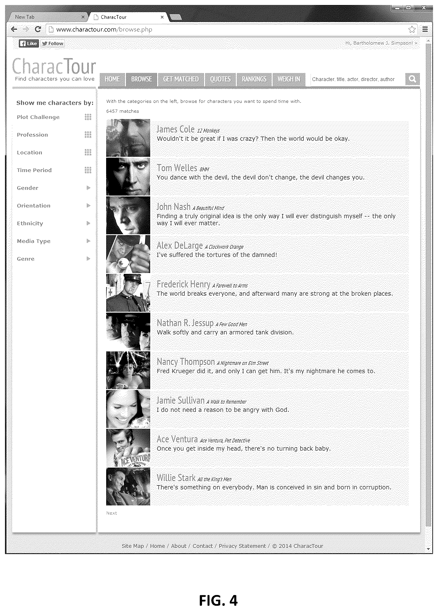 Patent US12323669 Figure 5 – Profiling media characters
