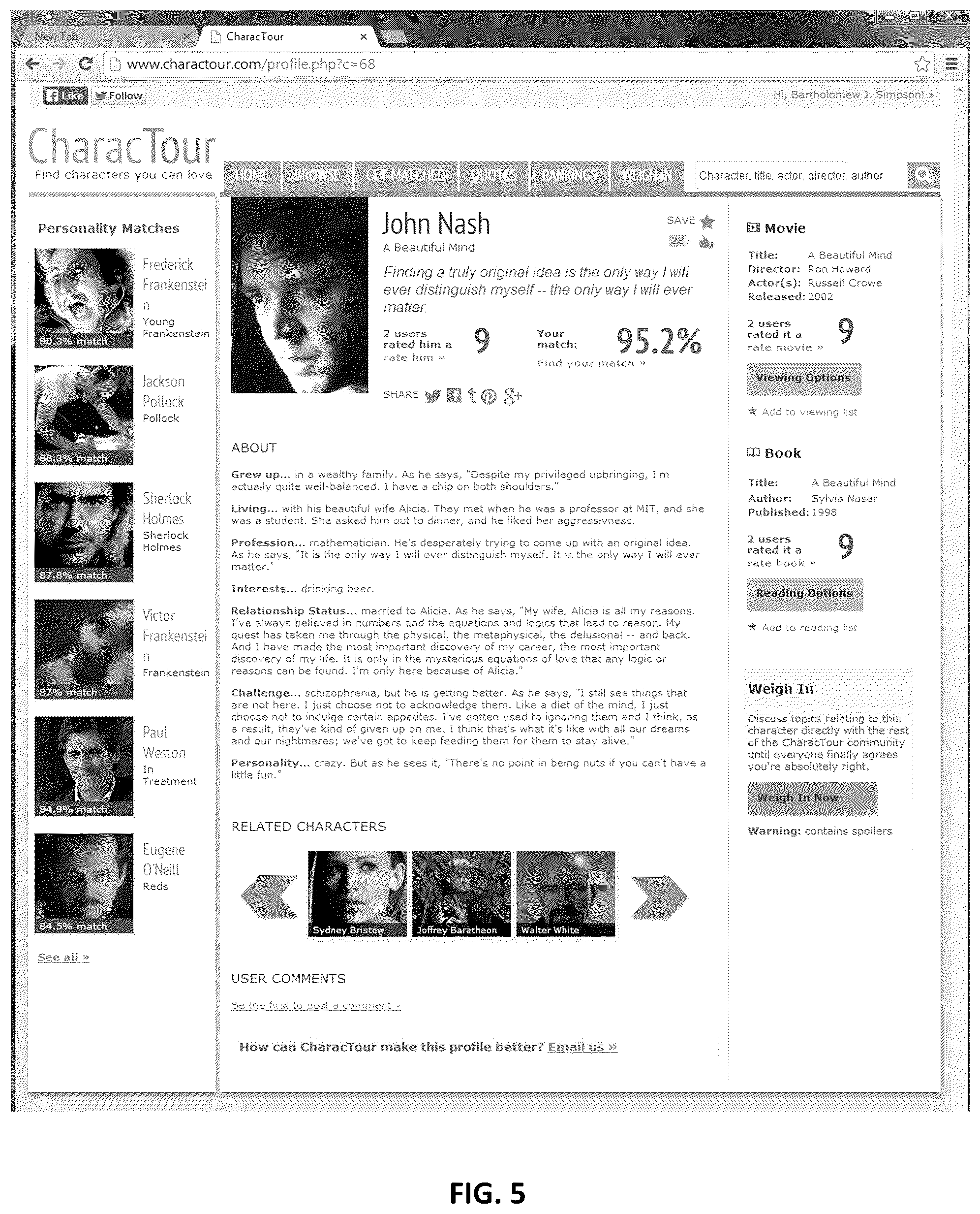 Patent US12323669 Figure 6 – Profiling media characters
