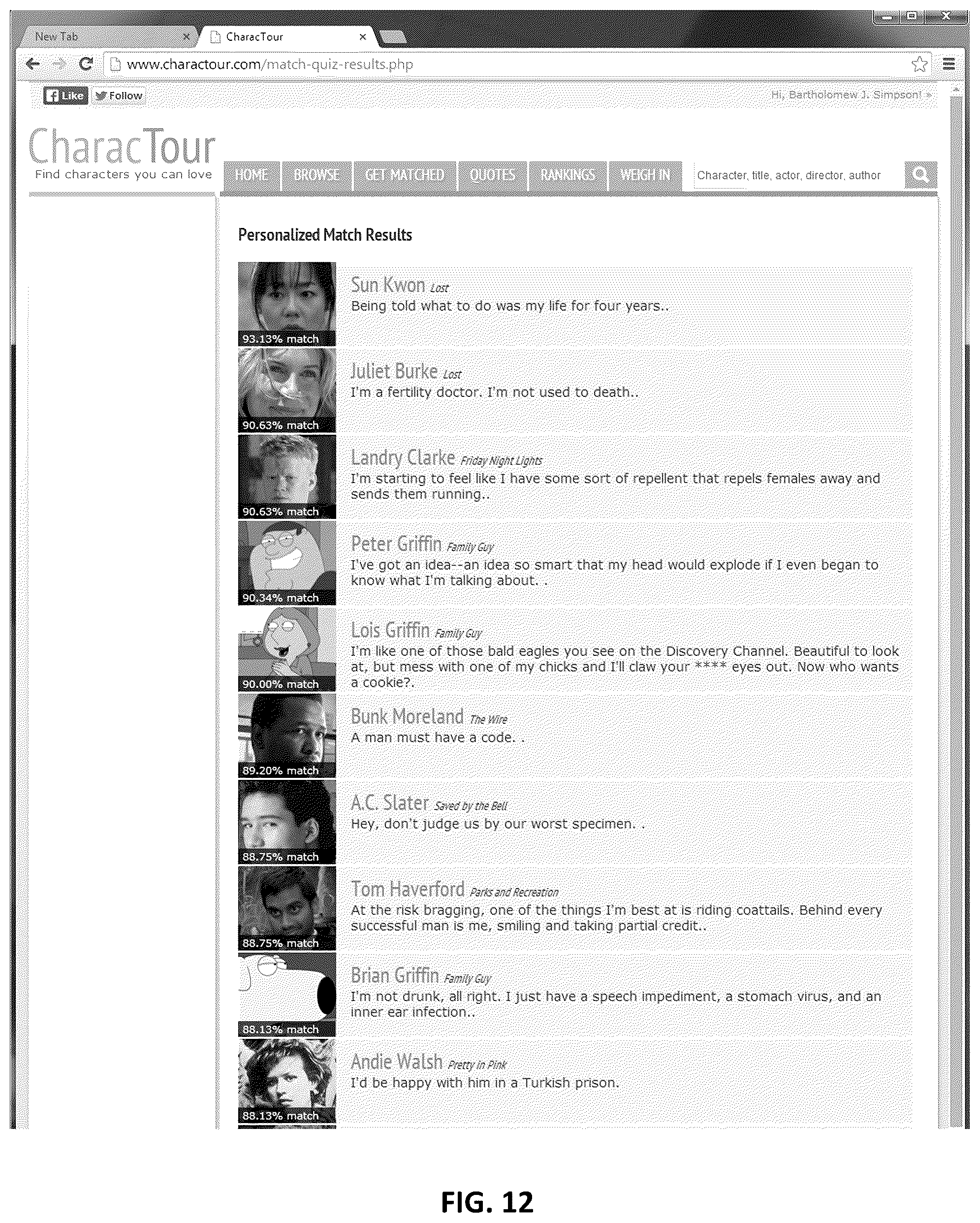 Patent US12323669 Figure 13 – Profiling media characters