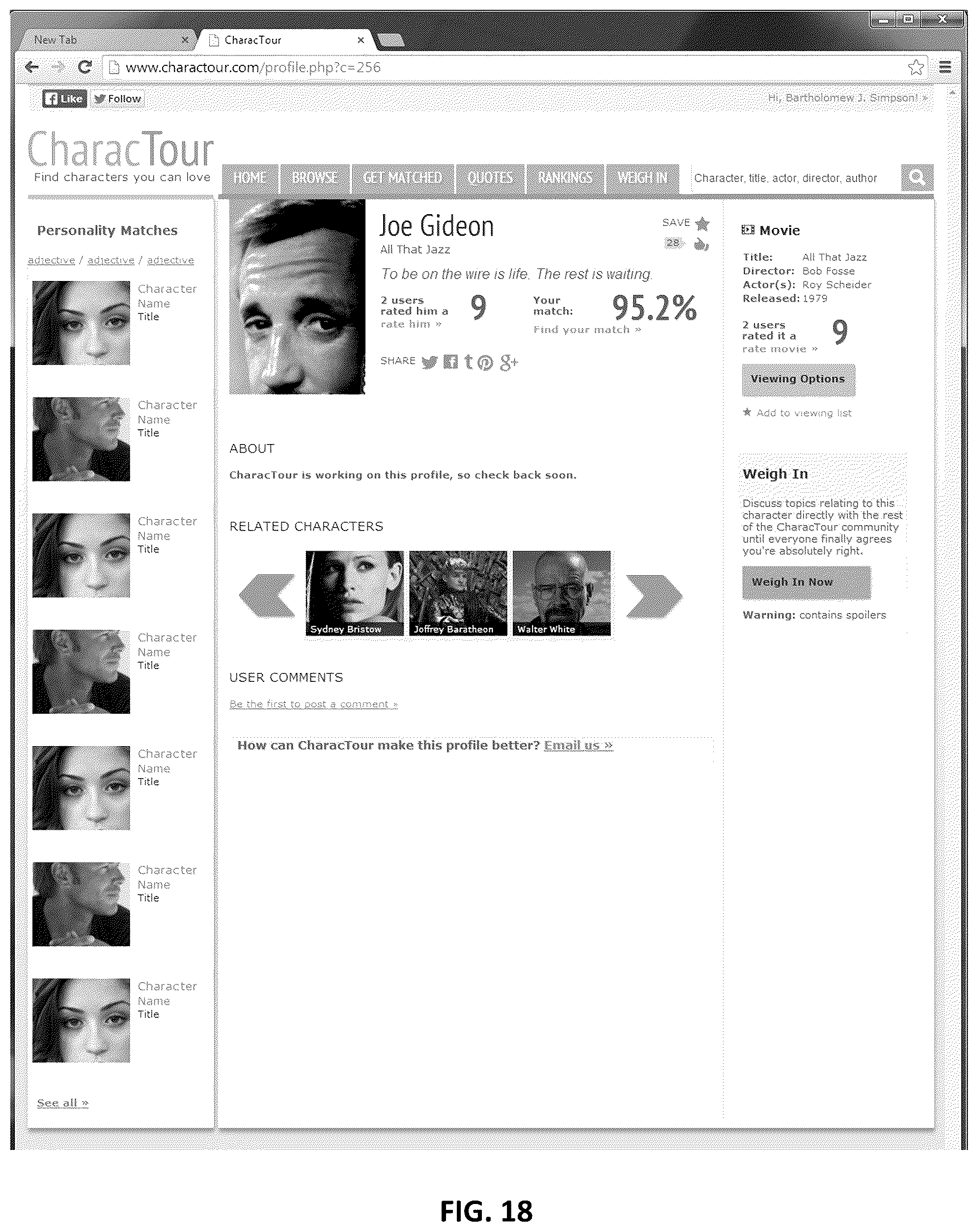 Patent US12323669 Figure 19 – Profiling media characters