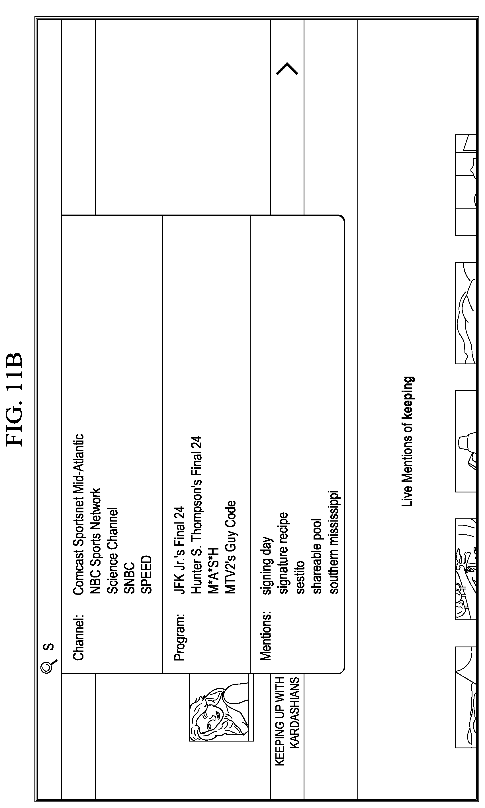 Patent US12323673 Figure 12 – Audiovisual content item transcript search engine