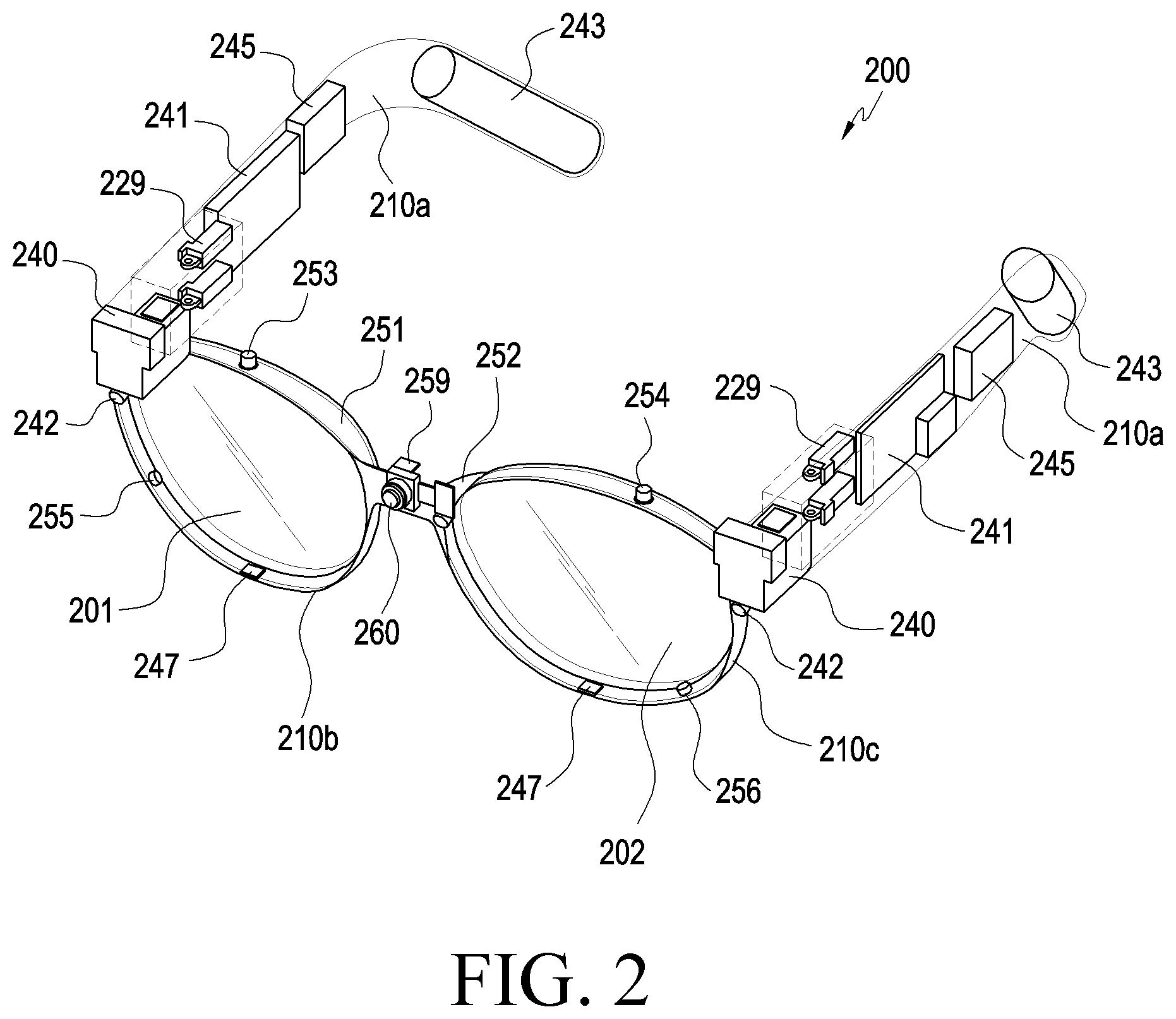 Patent US12323690 Figure 2 – Wearable electronic device for controlling camera module and method for operating thereof