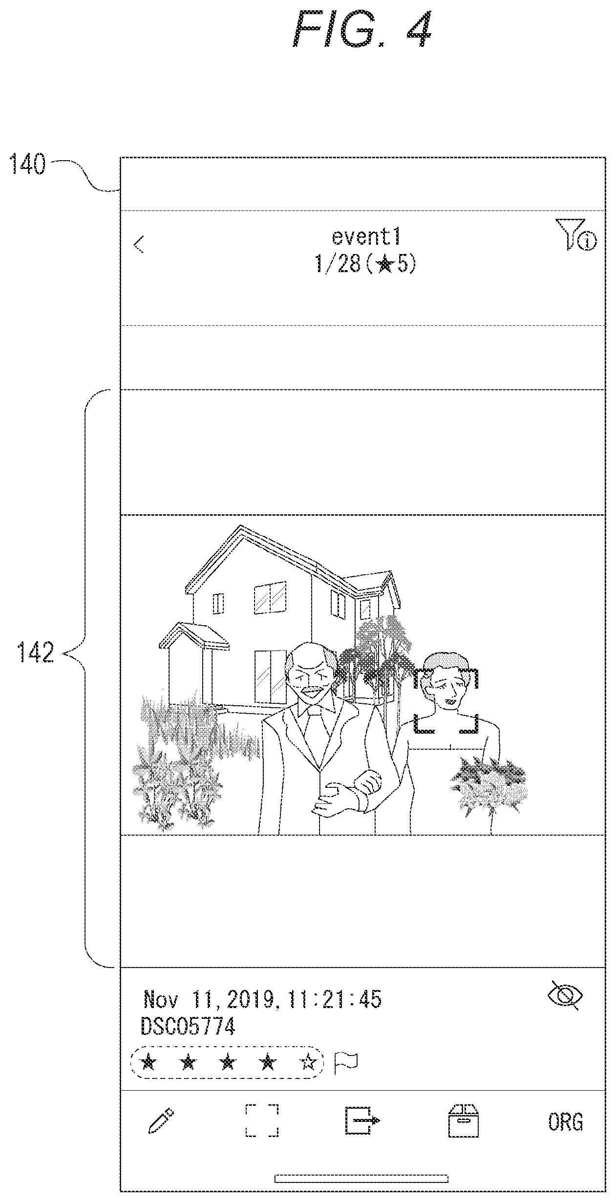 Patent US12323693 Figure 4 – Information processing device, information processing method, and program with user interface control for connection setting modes