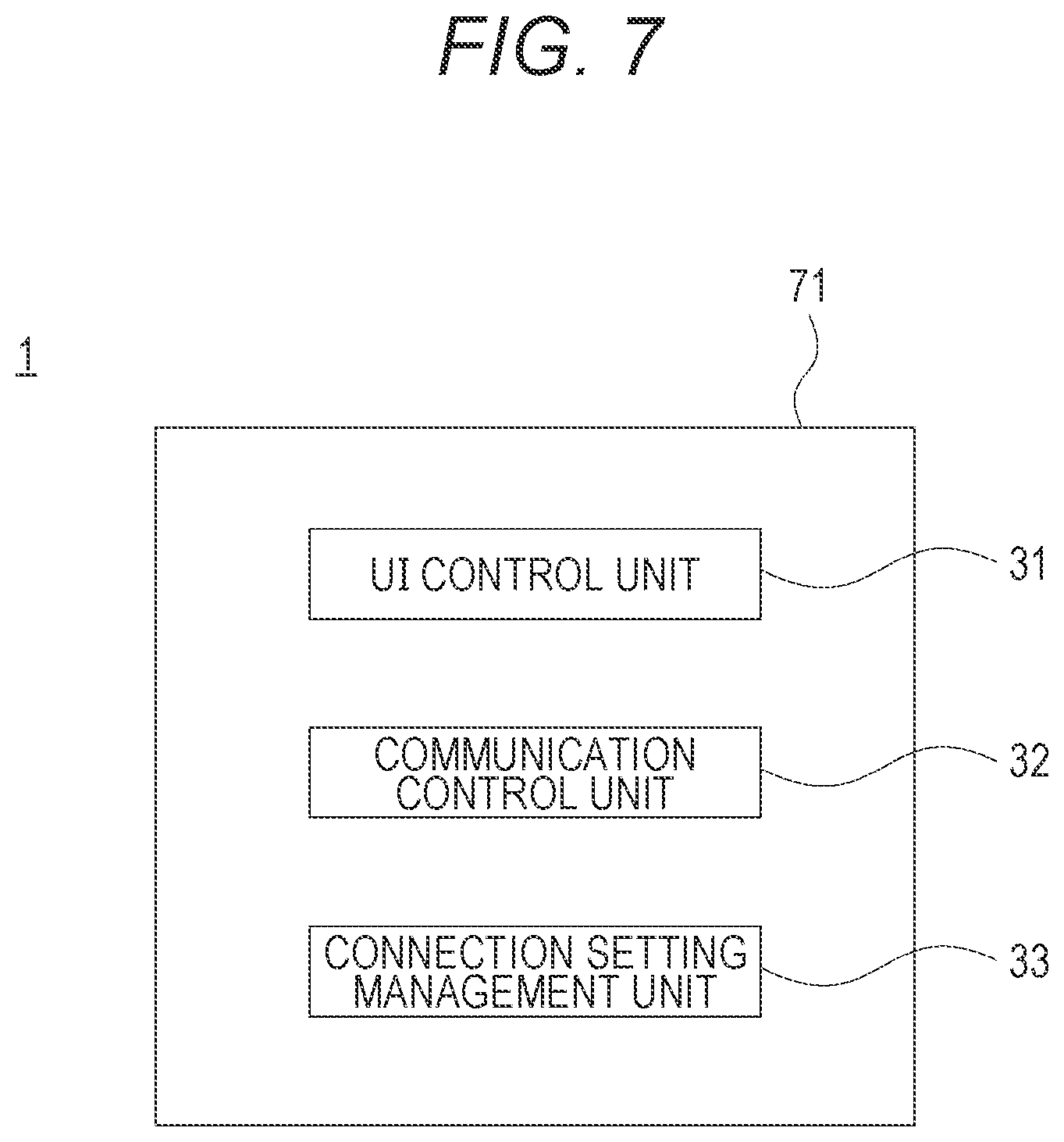 Patent US12323693 Figure 7 – Information processing device, information processing method, and program with user interface control for connection setting modes