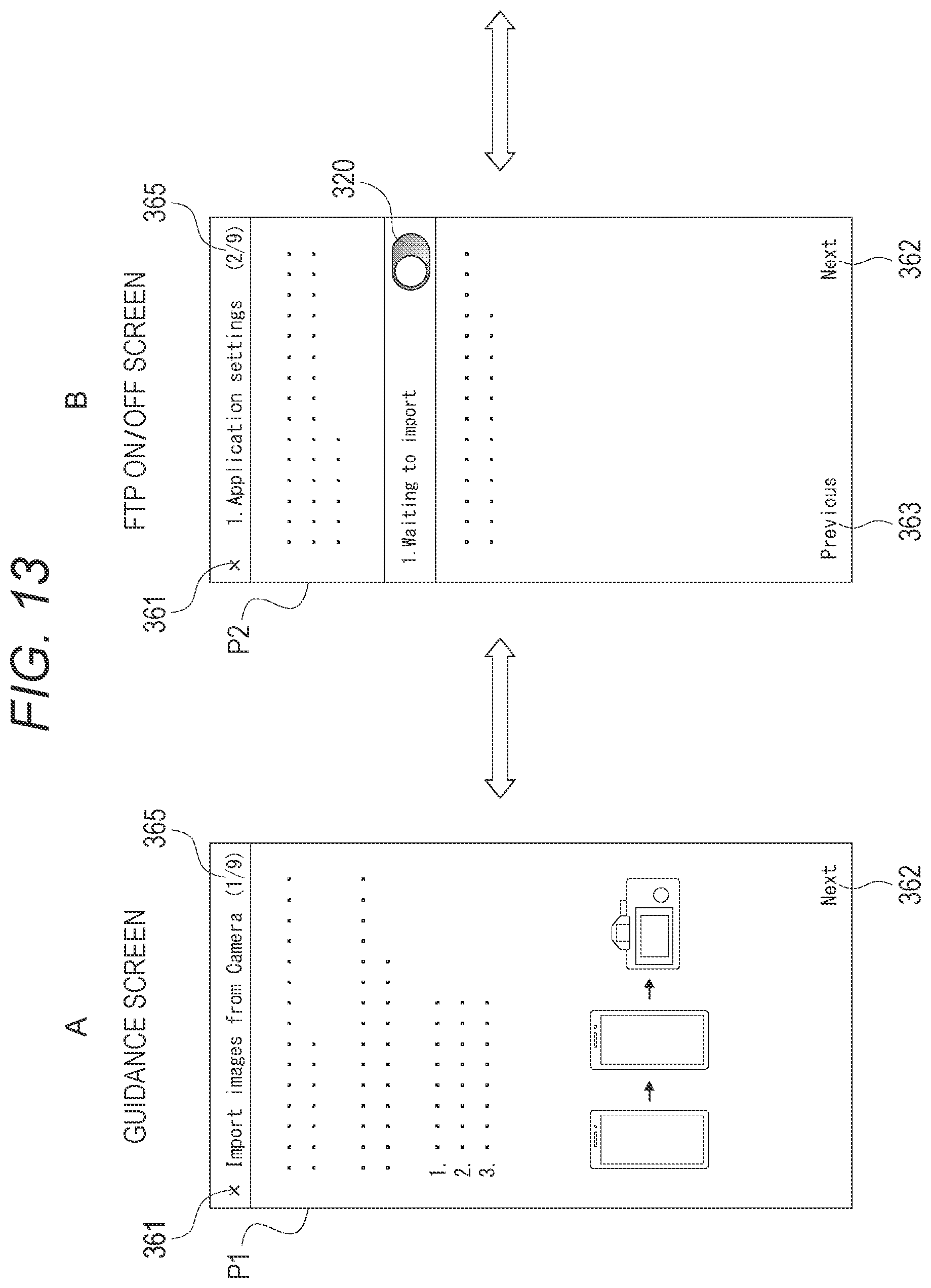Patent US12323693 Figure 13 – Information processing device, information processing method, and program with user interface control for connection setting modes
