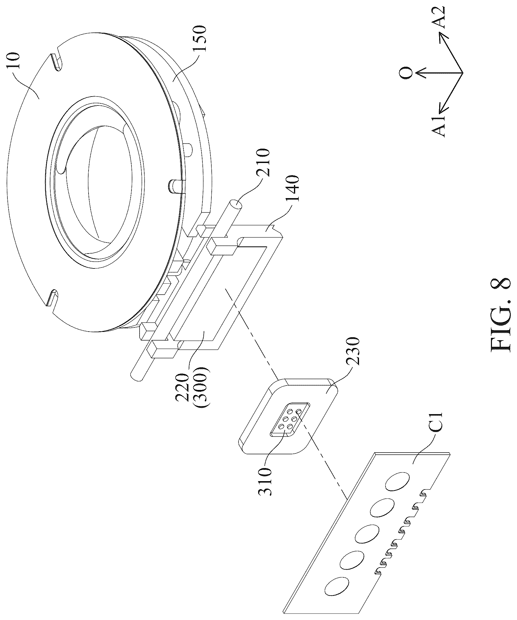 Patent US12323704 Figure 8 – Optical element driving mechanism