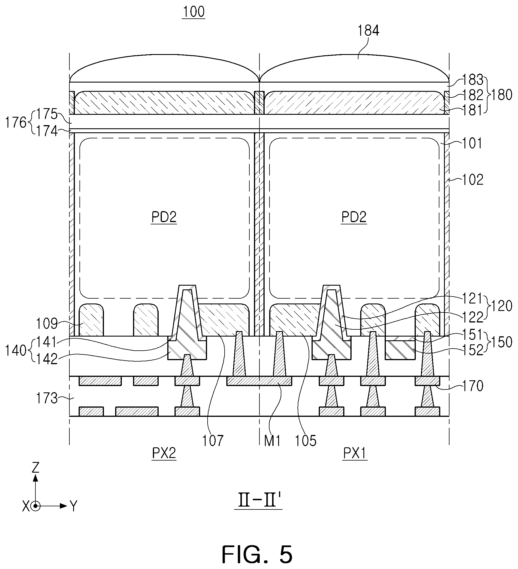 Patent US12323720 Figure 5 – Image sensor