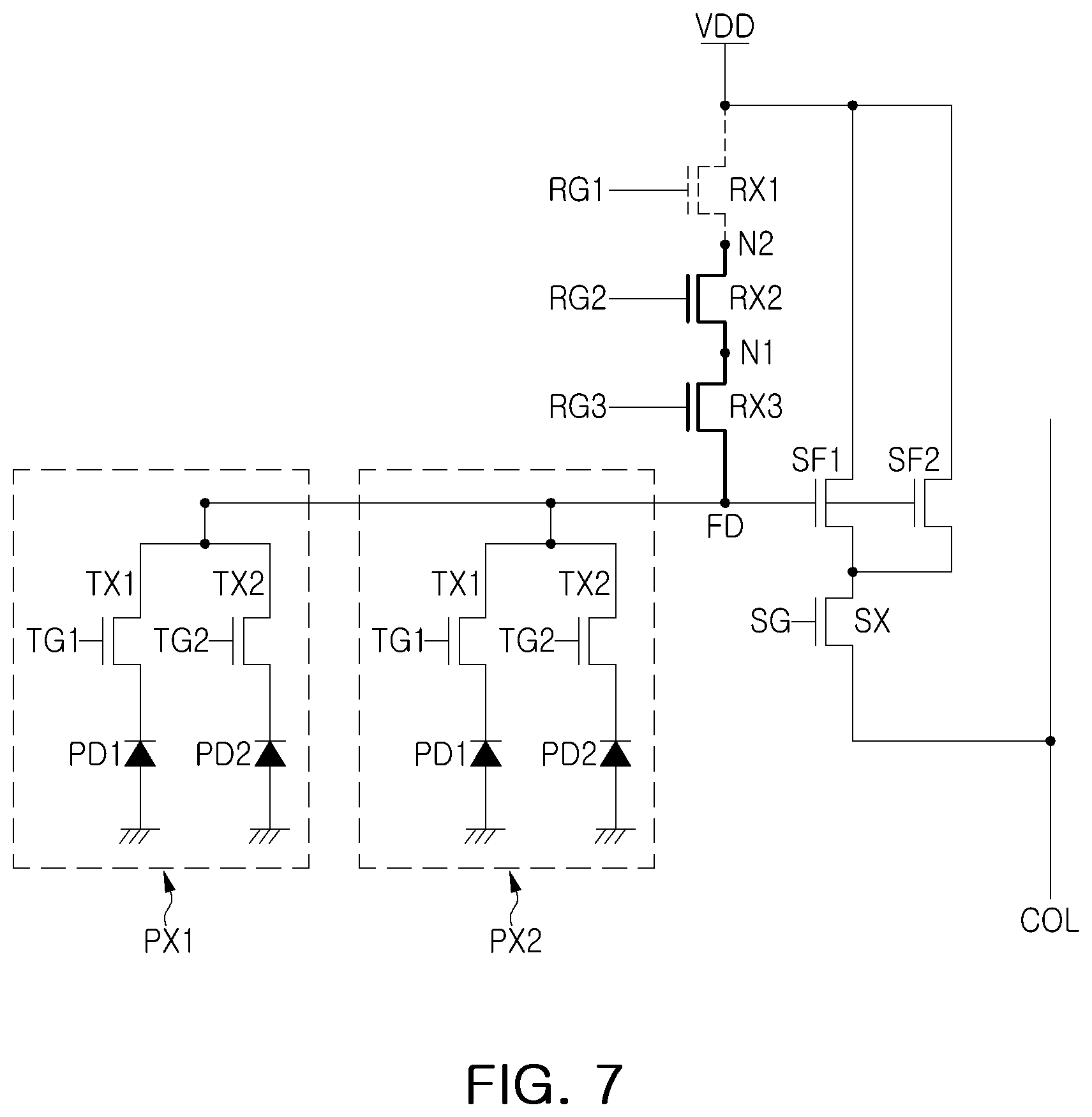 Patent US12323720 Figure 7 – Image sensor
