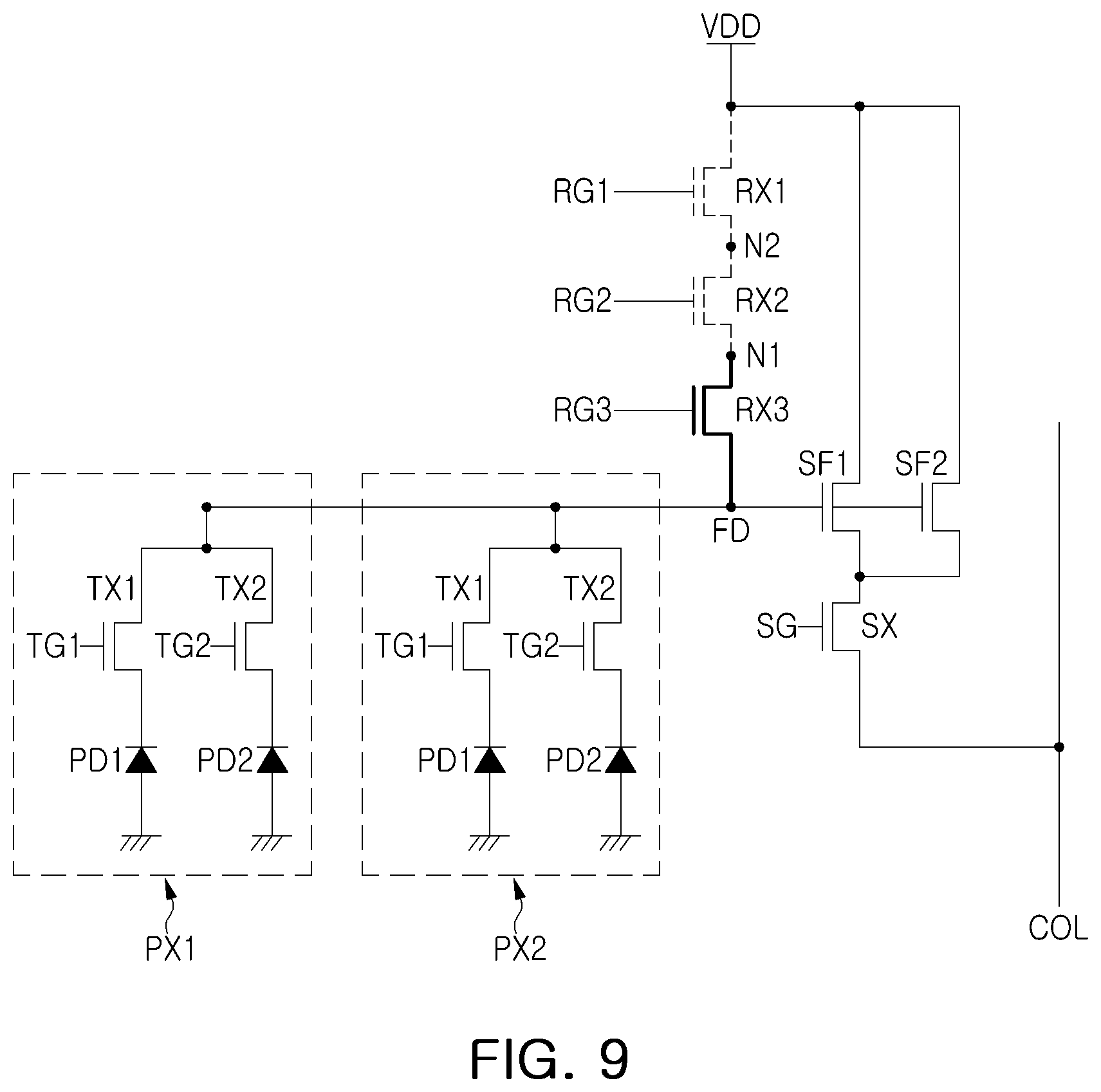 Patent US12323720 Figure 9 – Image sensor