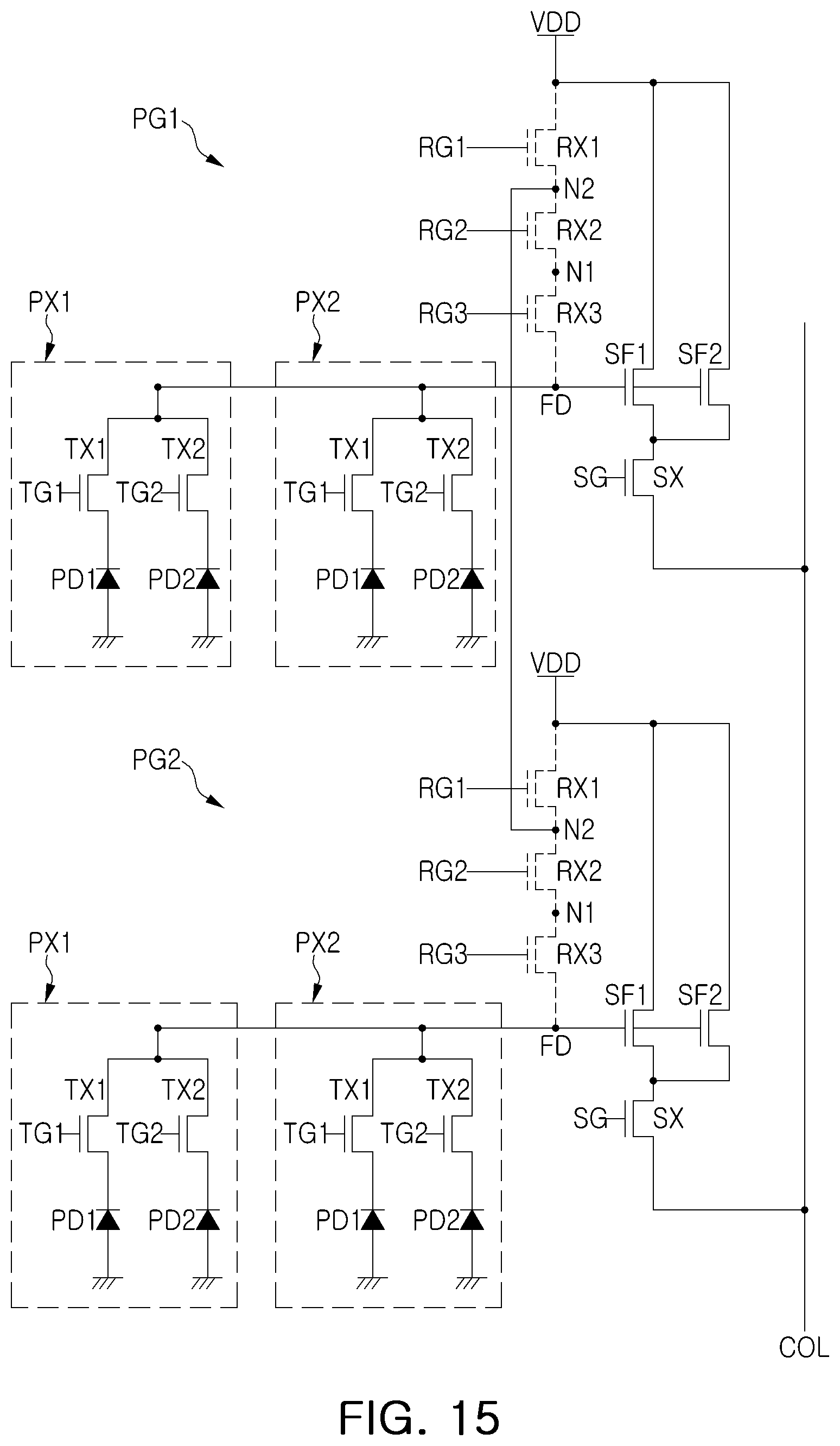 Patent US12323720 Figure 15 – Image sensor