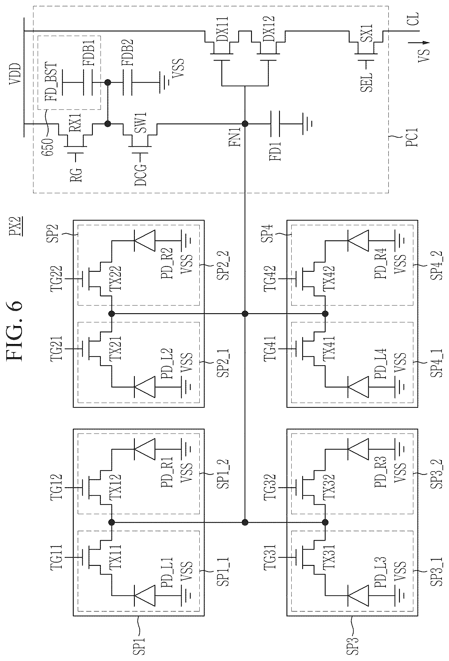 Patent US12323721 Figure 6 – Image sensor