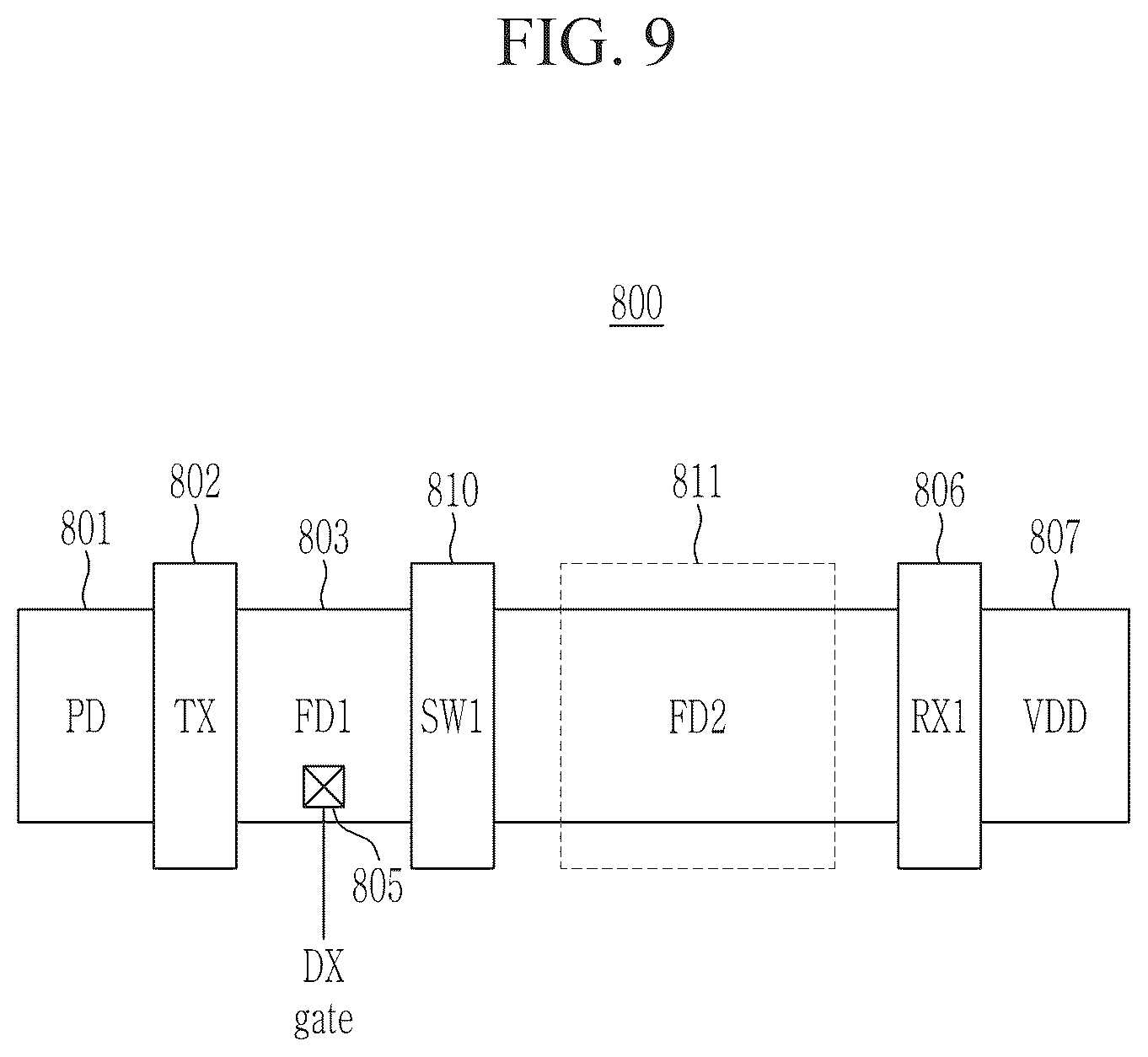 Patent US12323721 Figure 9 – Image sensor