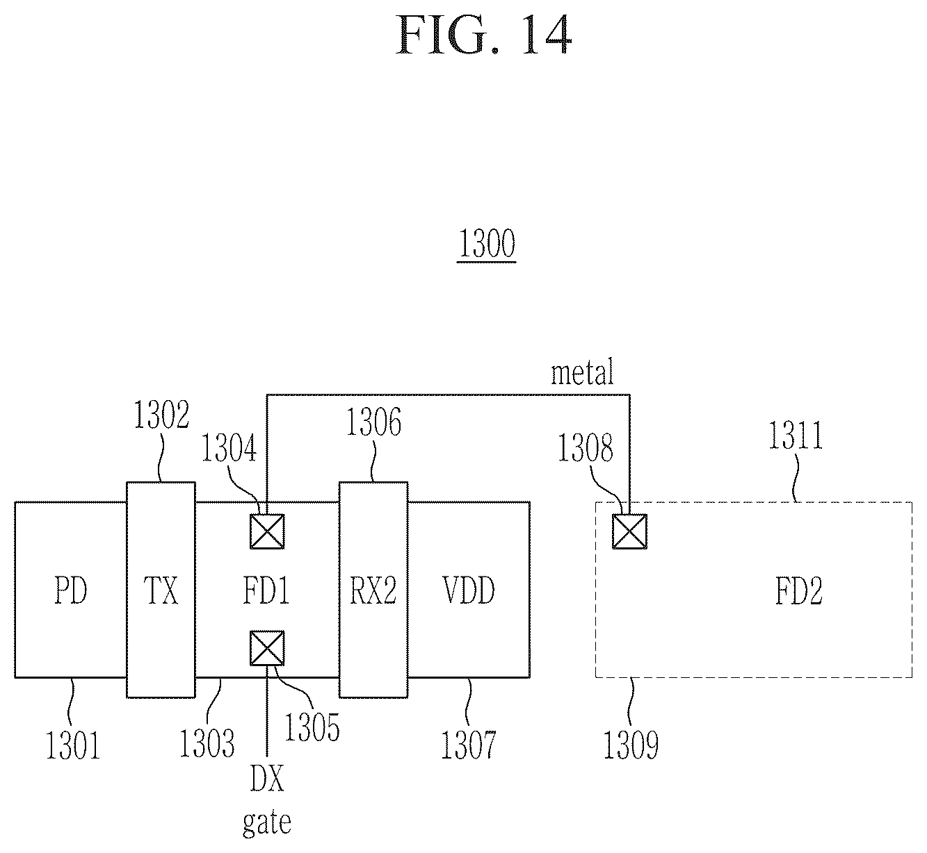 Patent US12323721 Figure 14 – Image sensor