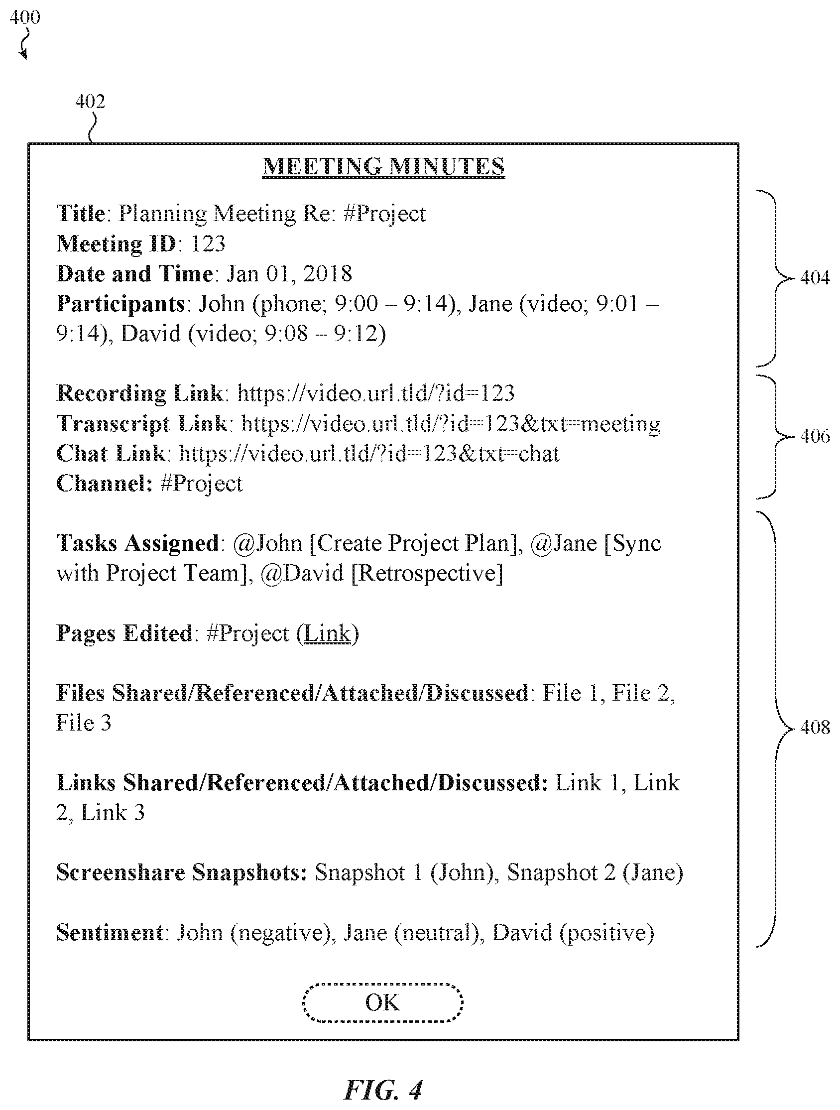 Patent US12323733 Figure 5 – Capturing and organizing team-generated content into a collaborative work environment