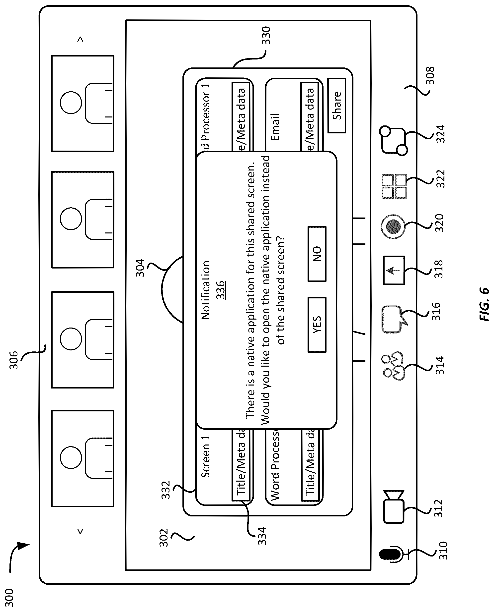 Patent US12323734 Figure 7 – Screen share collaboration platform capture