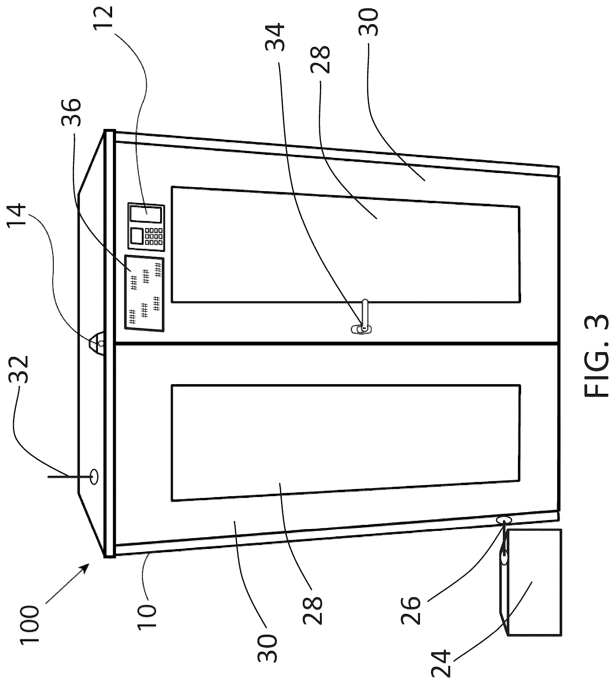 Patent US12323743 Figure 3 – Storage room with inventory control