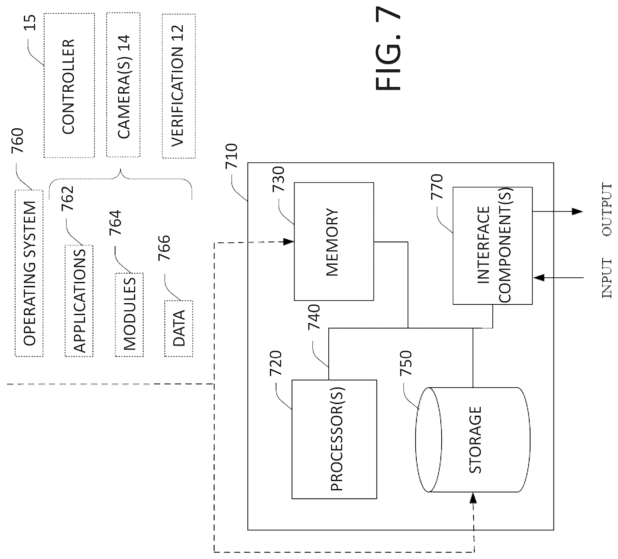 Patent US12323743 Figure 7 – Storage room with inventory control