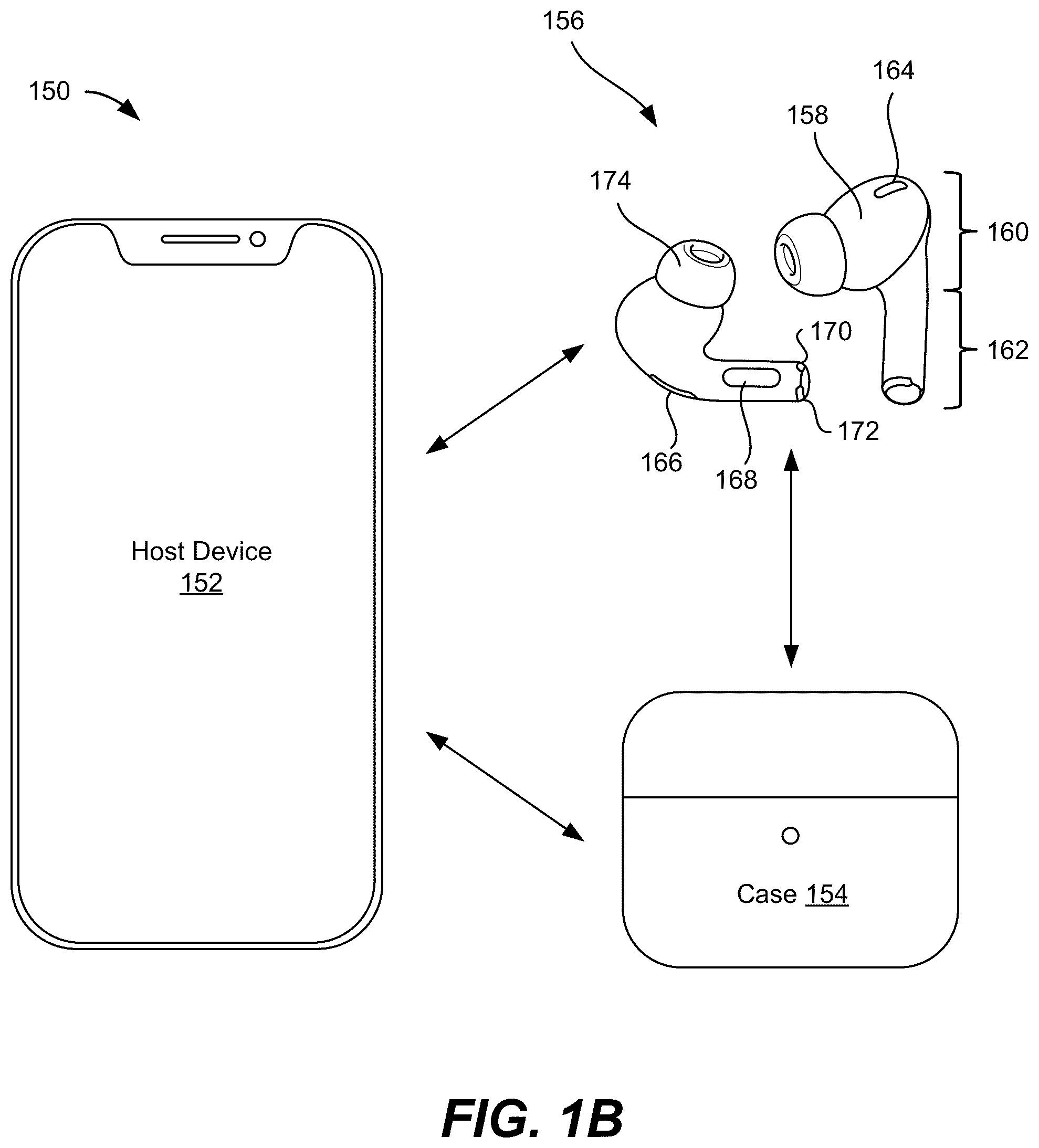 Patent US12323757 Figure 2 – Bistable hinge for portable wireless listening device case