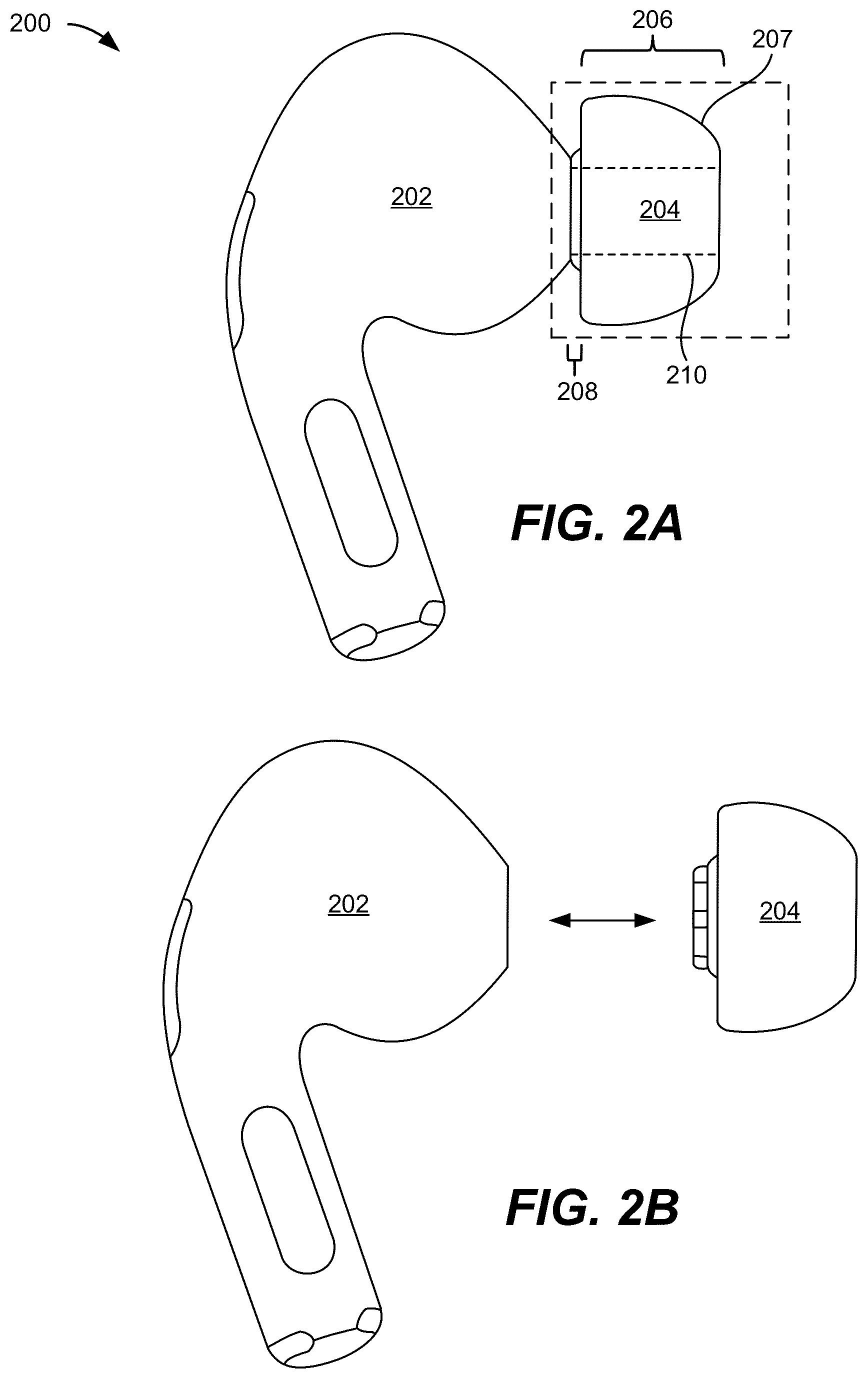 Patent US12323757 Figure 3 – Bistable hinge for portable wireless listening device case
