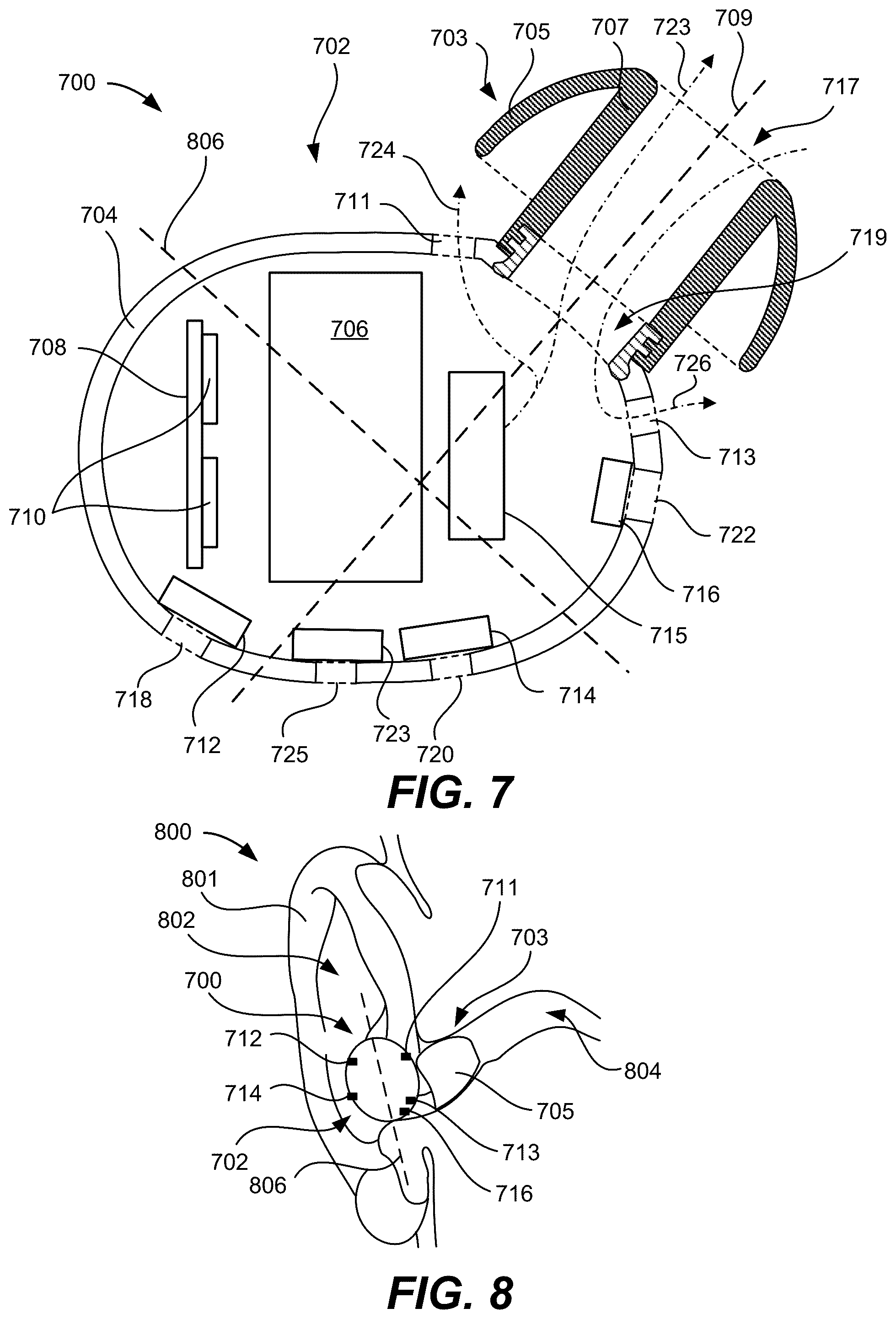 Patent US12323757 Figure 17 – Bistable hinge for portable wireless listening device case