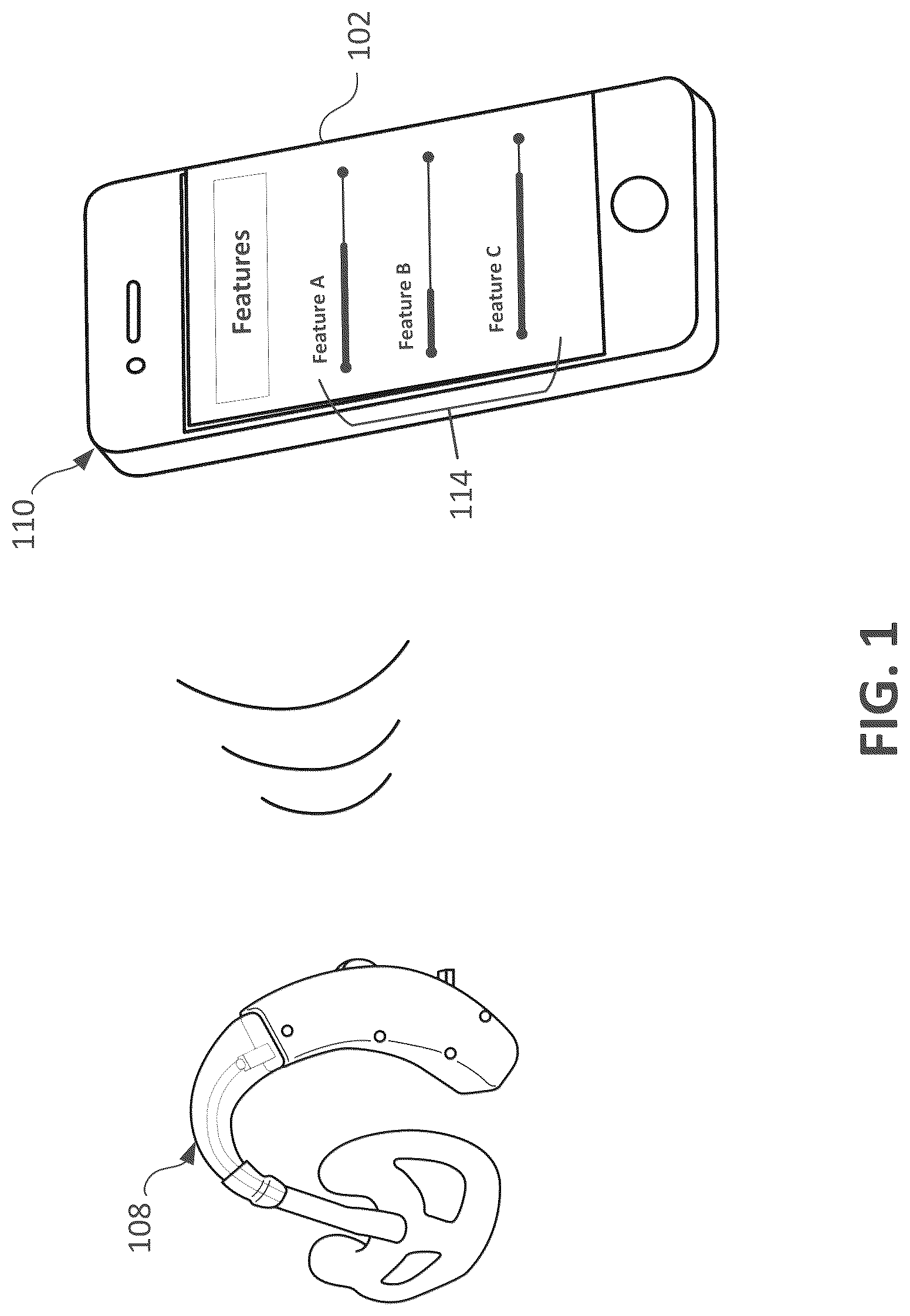 Patent US12323769 Figure 1 – Ear-worn device configured for over-the-counter and prescription use