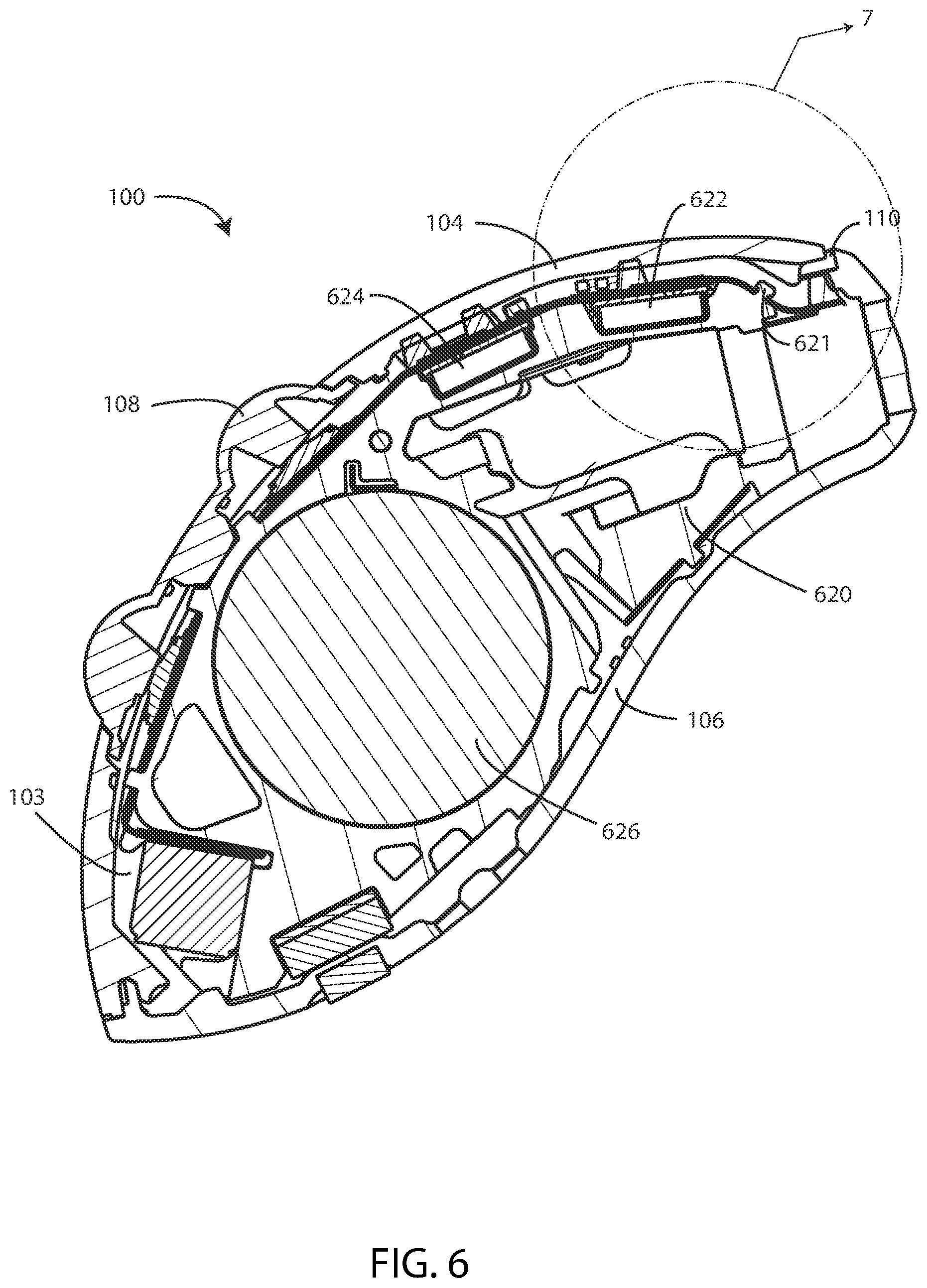 Patent US12323772 Figure 6 – Ear-wearable device with foreign material trap