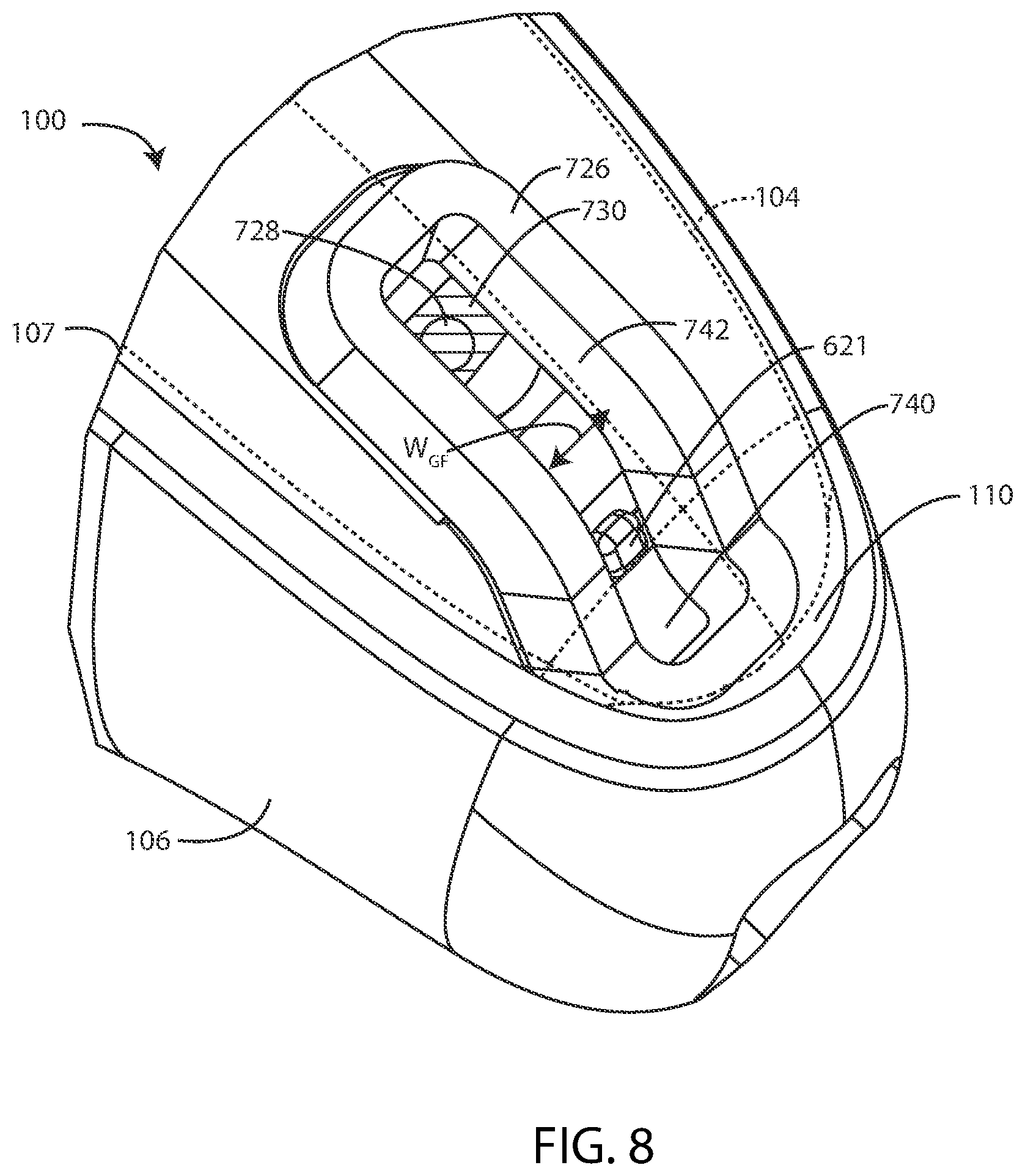 Patent US12323772 Figure 8 – Ear-wearable device with foreign material trap