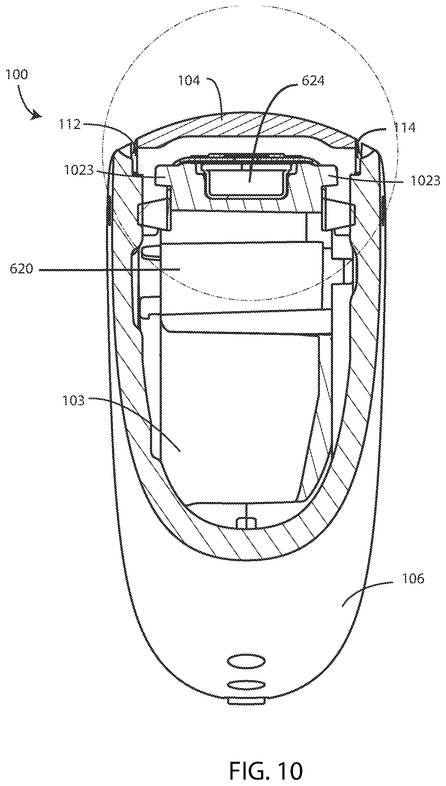 Patent US12323772 Figure 10 – Ear-wearable device with foreign material trap