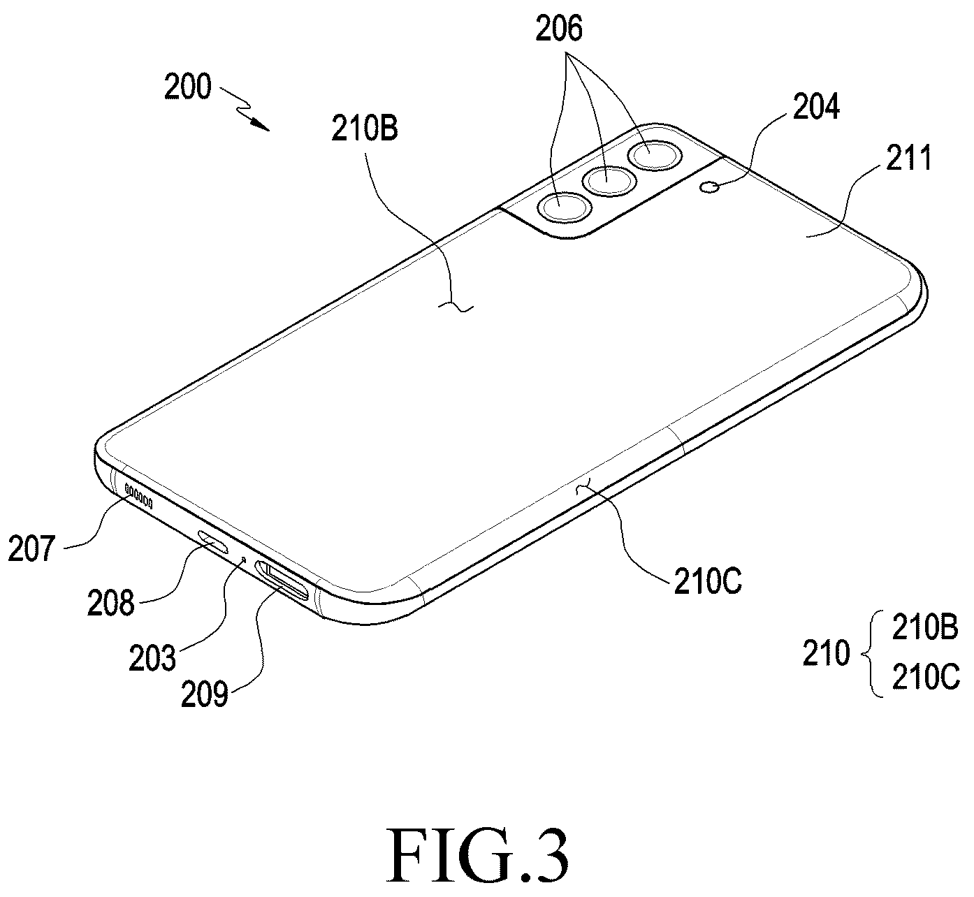 Patent US12323775 Figure 3 – Electronic device including flexible printed circuit board