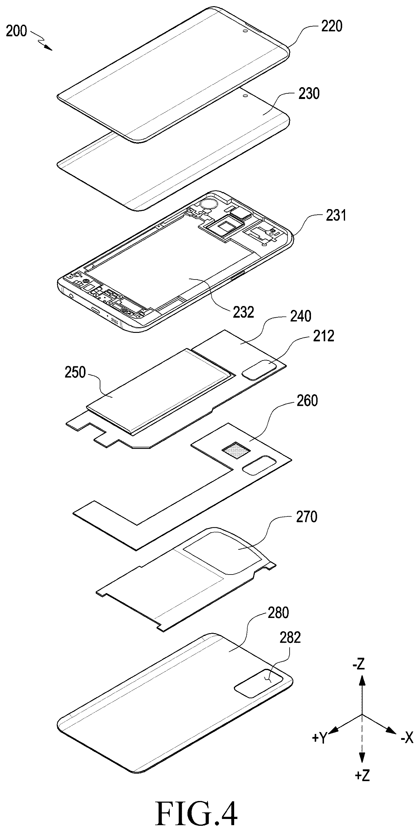 Patent US12323775 Figure 4 – Electronic device including flexible printed circuit board