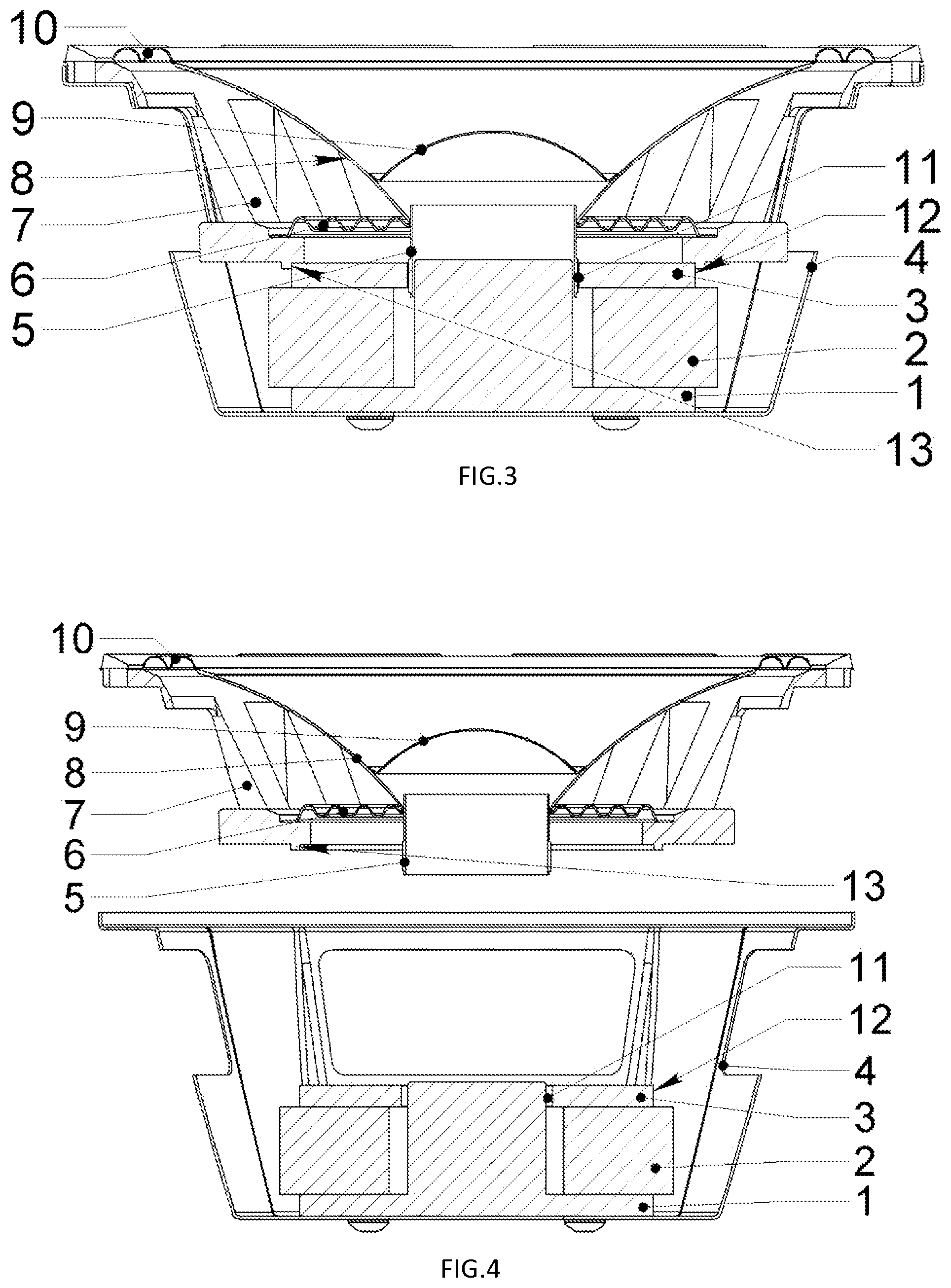 Patent US12323782 Figure 2 – Electrodynamic loudspeaker with easily detachable moving part module