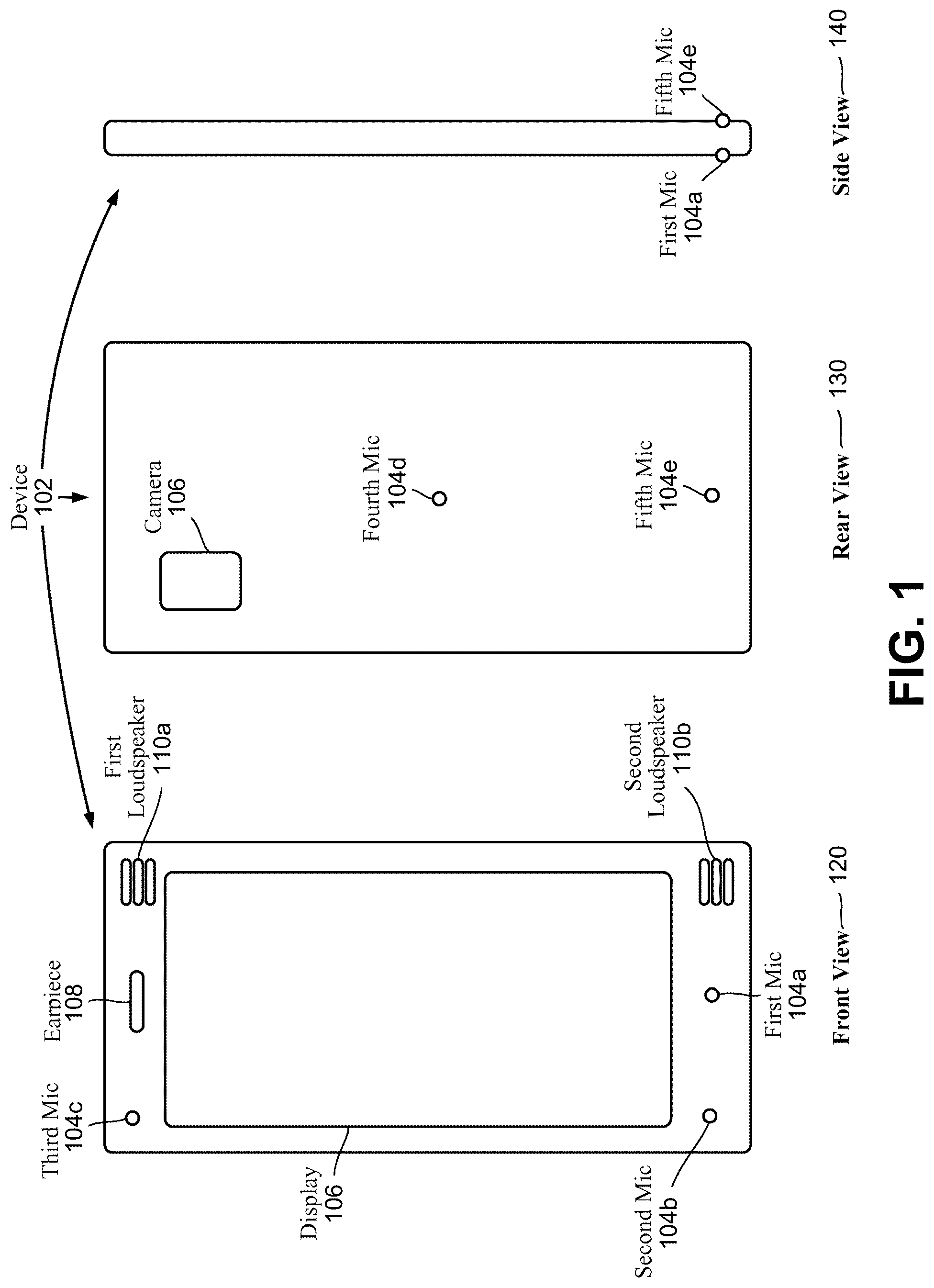 Patent US12323783 Figure 1 – Generating restored spatial audio signals for occluded microphones