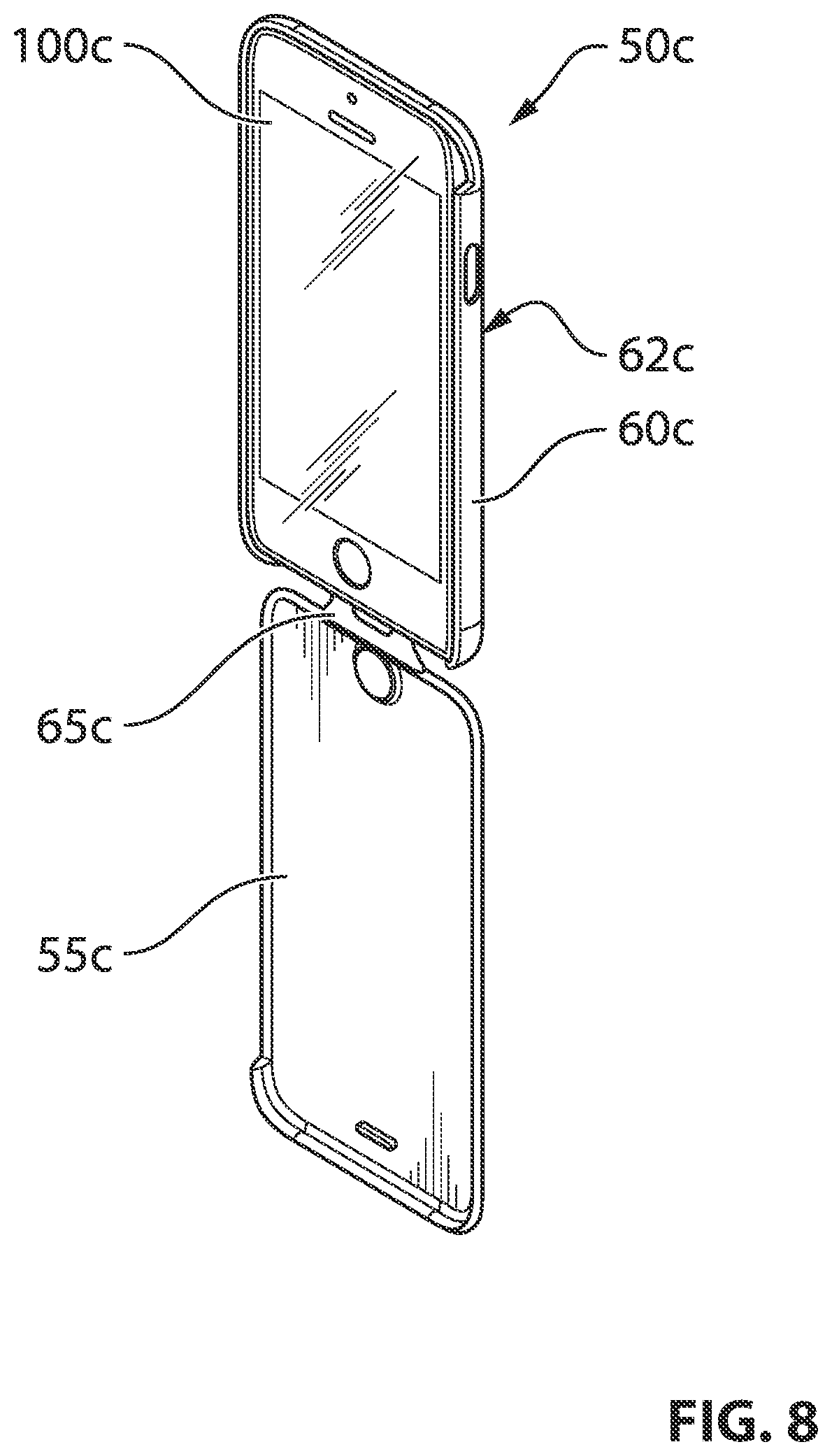 Patent US12323788 Figure 8 – Portable device accessory