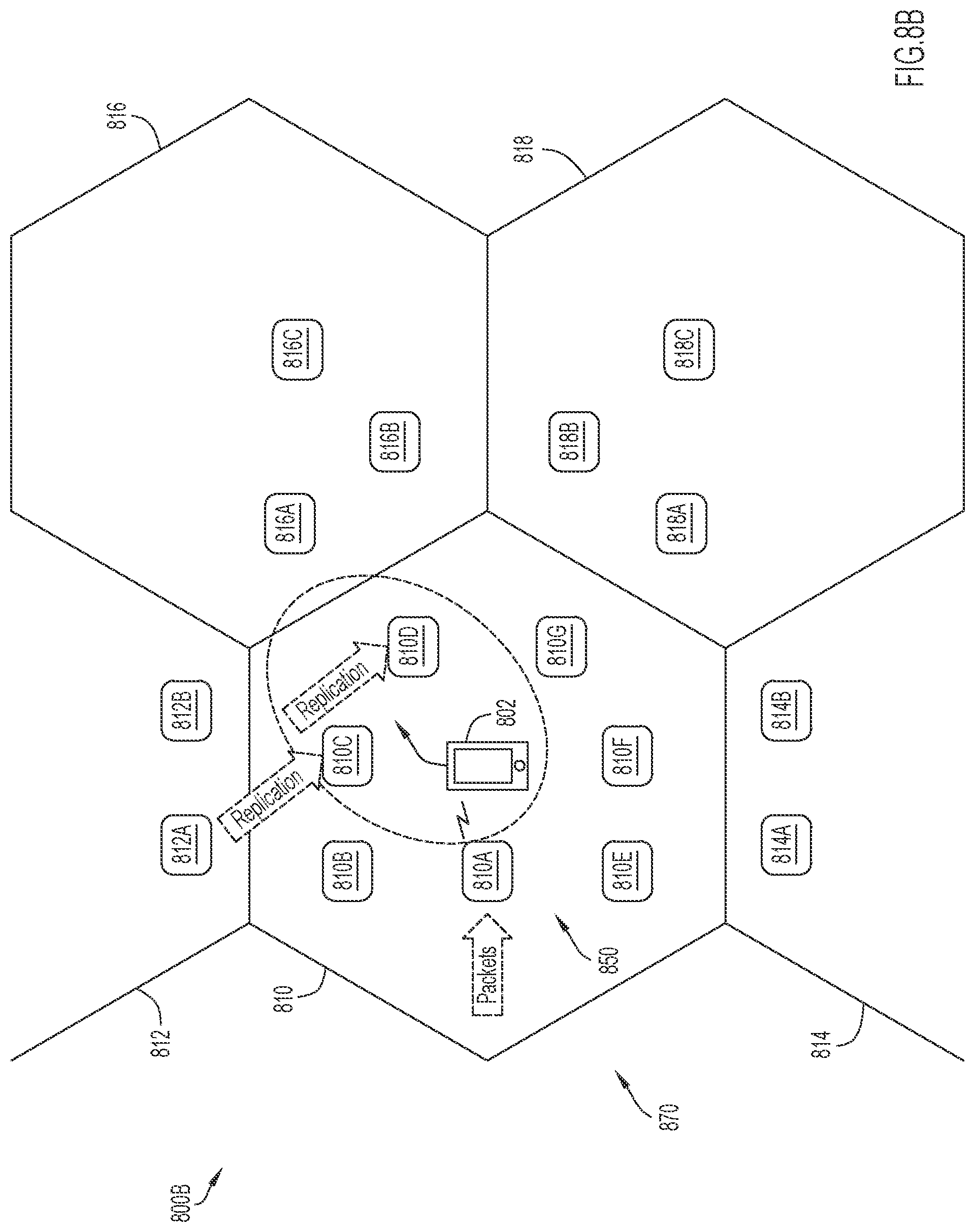 Patent US12323870 Figure 13 – Seamless handoff between wireless access points (APs) with use of pre-convergence packet replication