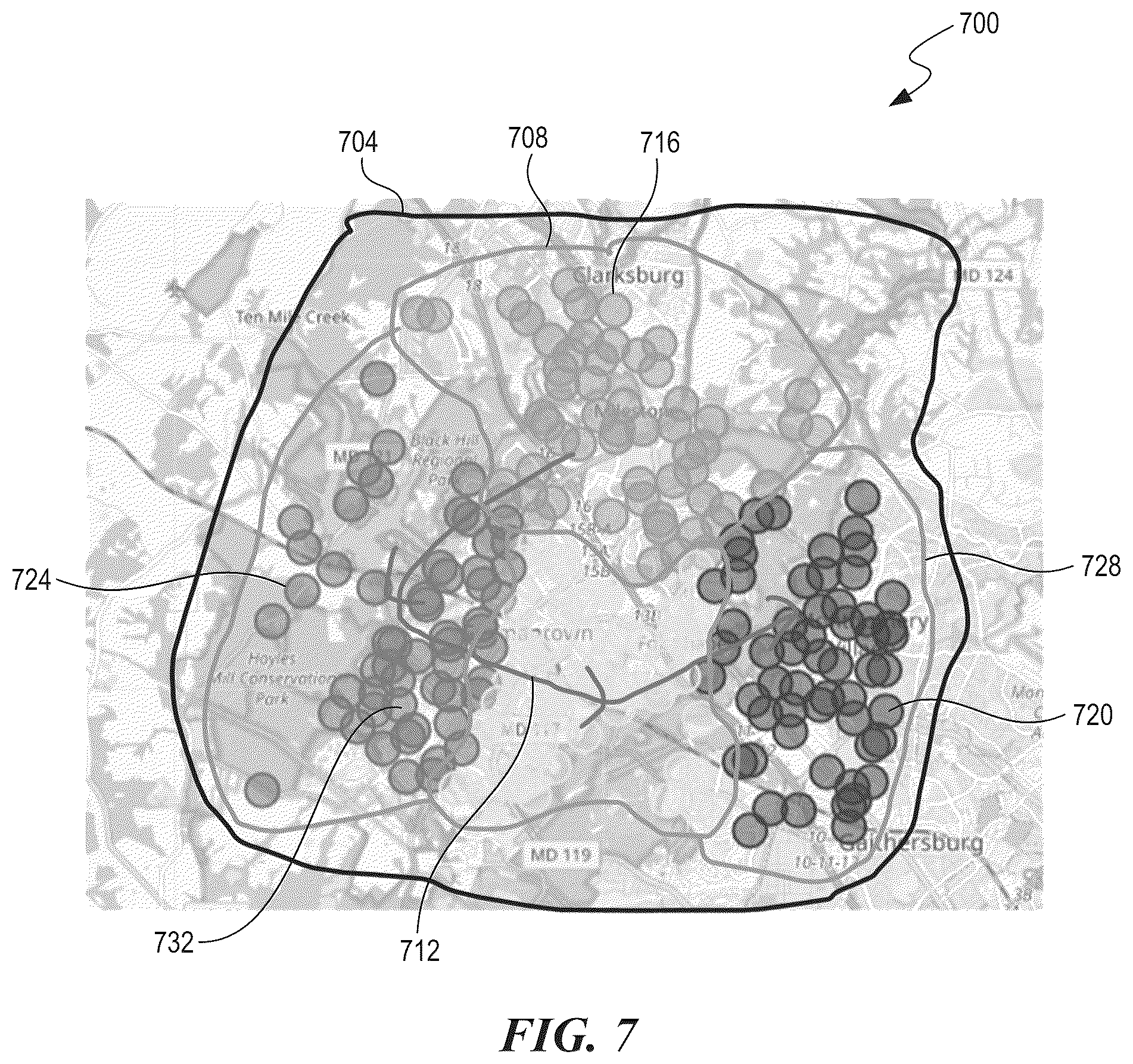 Patent US12323875 Figure 6 – Location clustering and routing for 5G drive testing