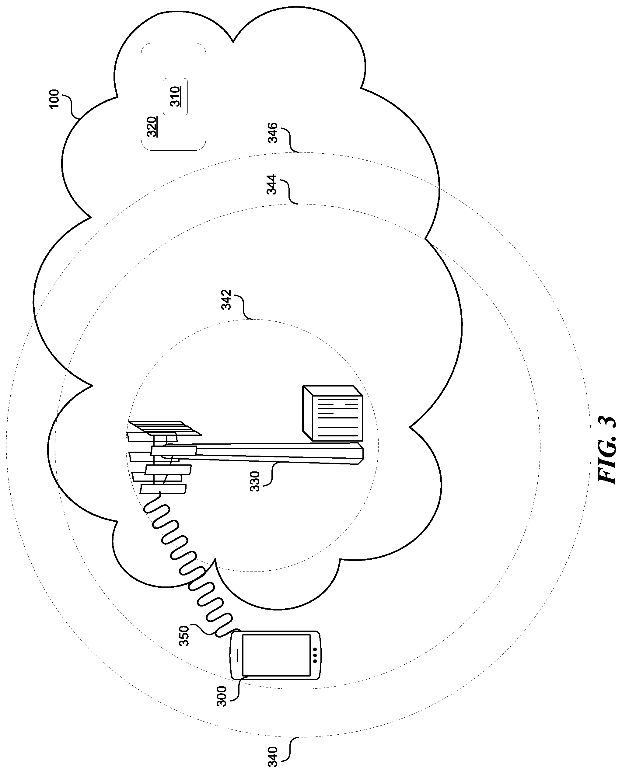 Patent US12323876 Figure 3 – Categorize a location of a mobile device in relation to a cell tower of a wireless telecommunication network