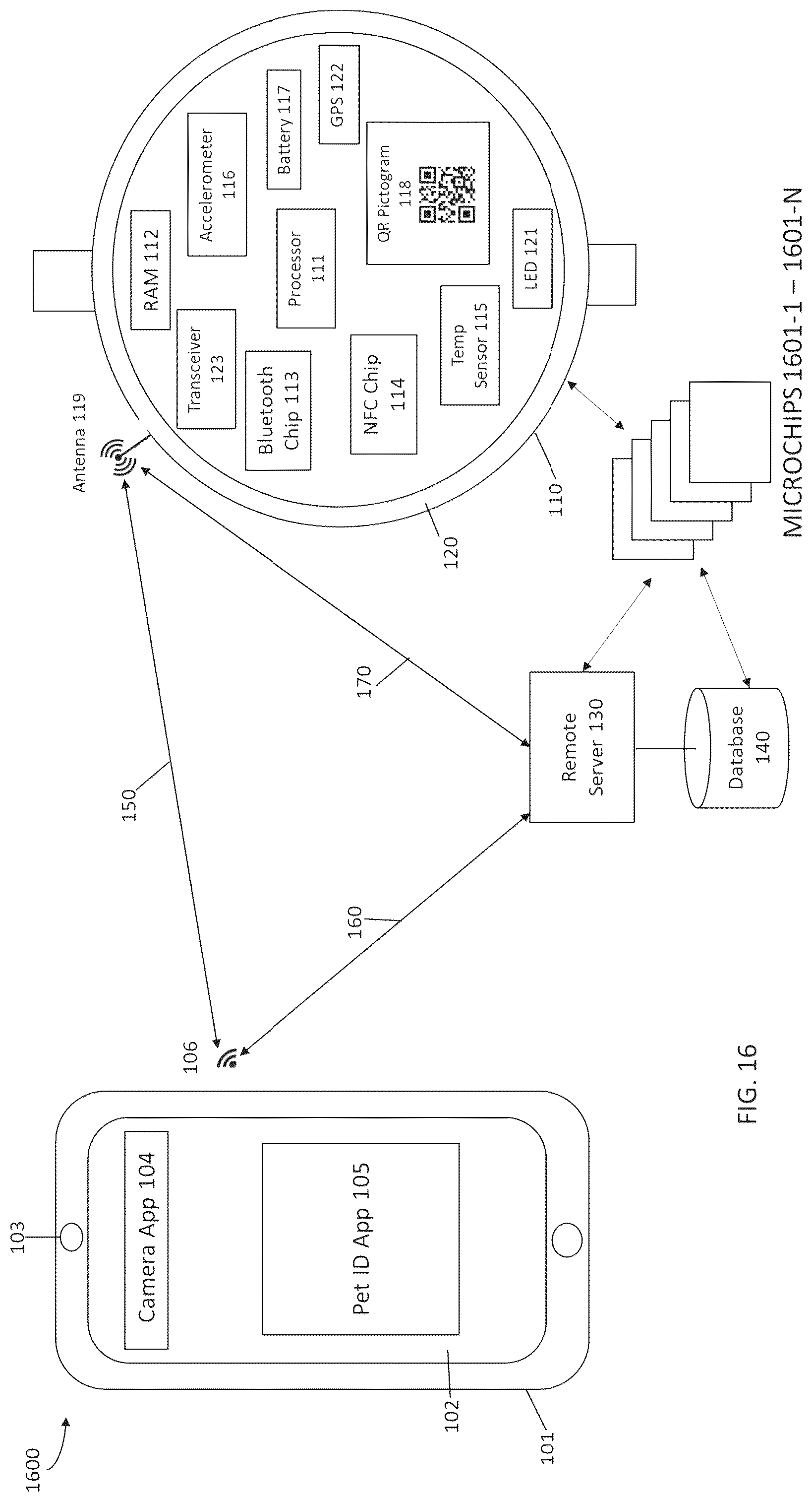 Patent US12323882 Figure 16 – Systems, methods, and program products for digital pet identification