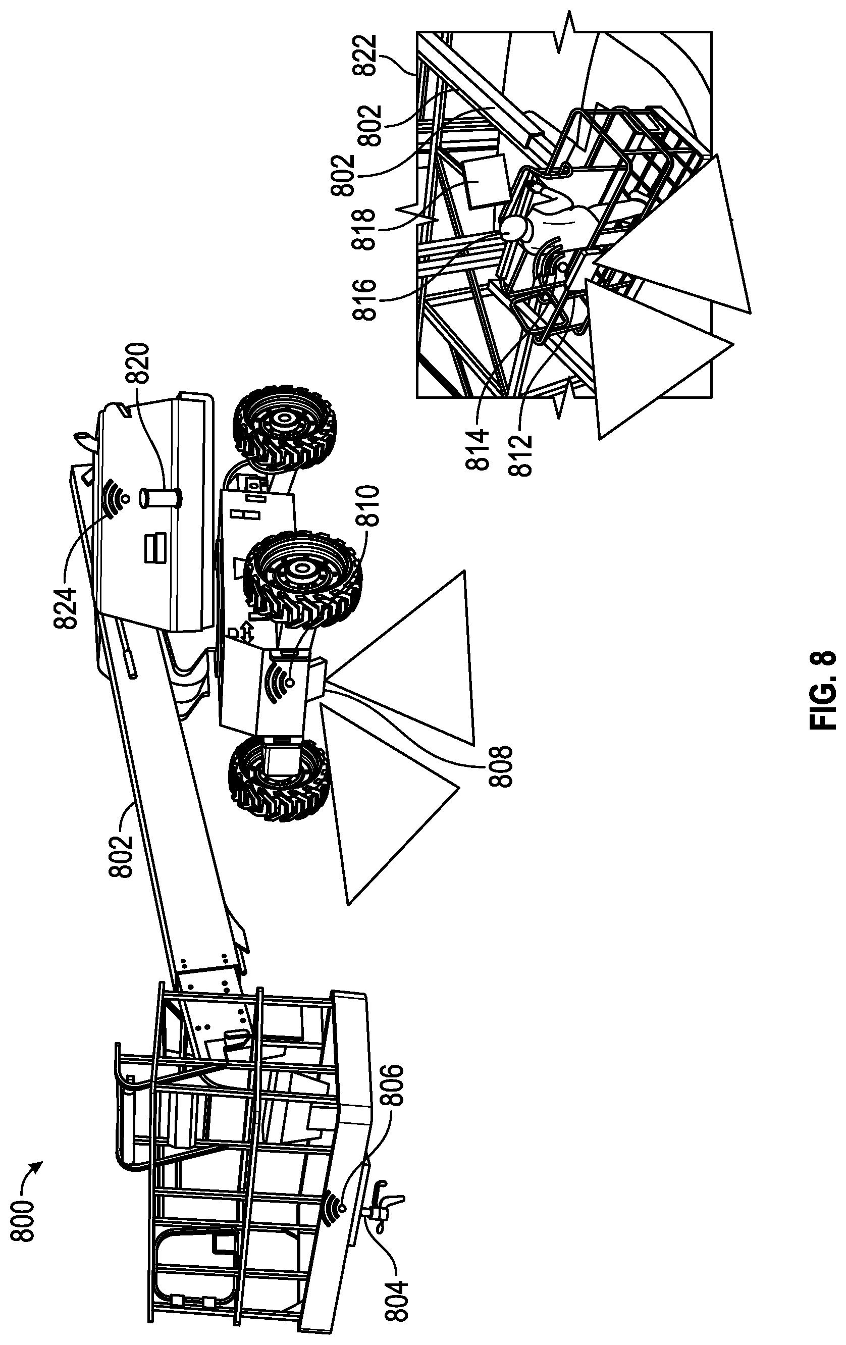 Patent US12323886 Figure 8 – Automatic connection to work site equipment groupings