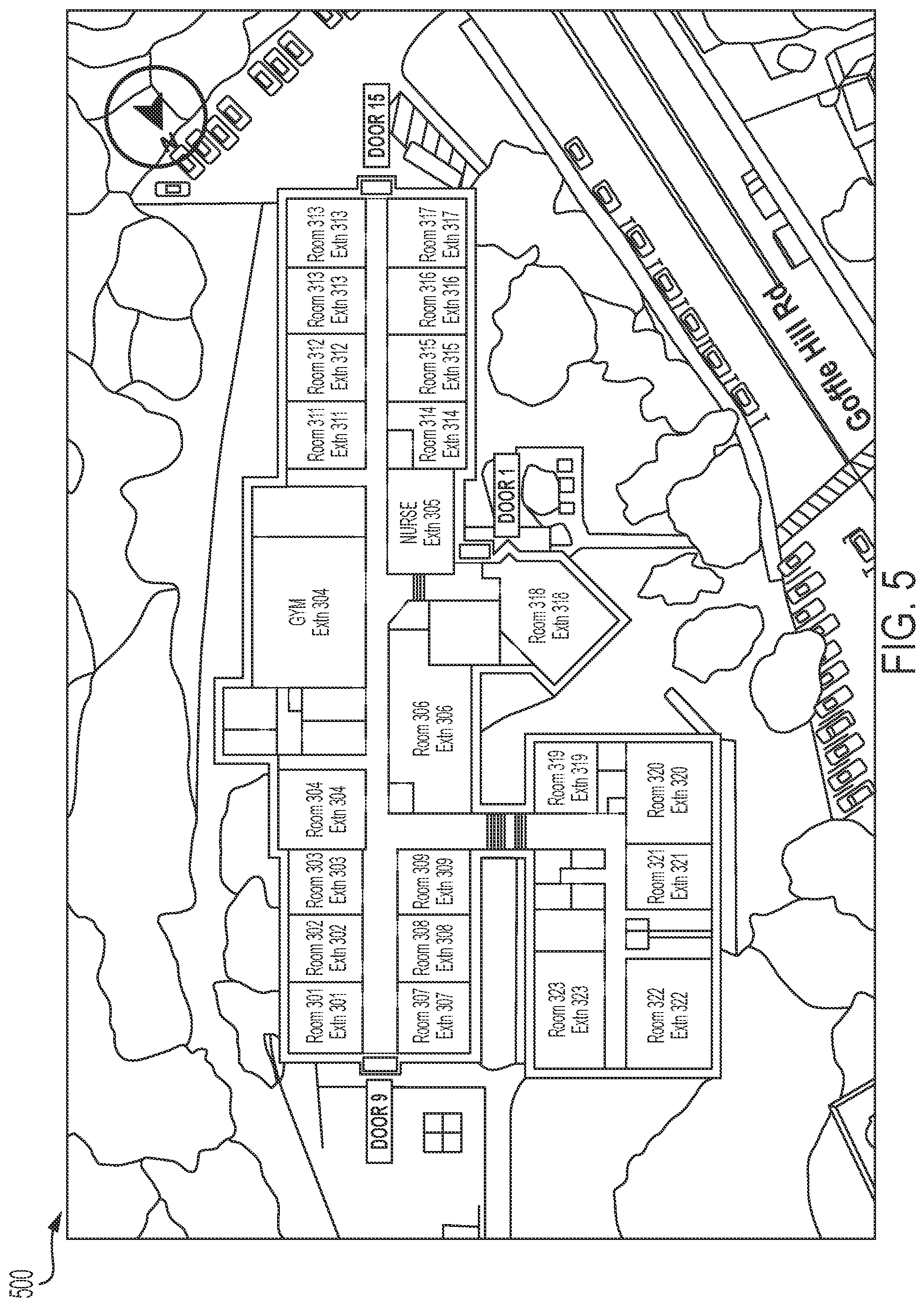 Patent US12323895 Figure 5 – Geospatial physical location for emergency services calls using voice over internet protocol or multi-line telephone system