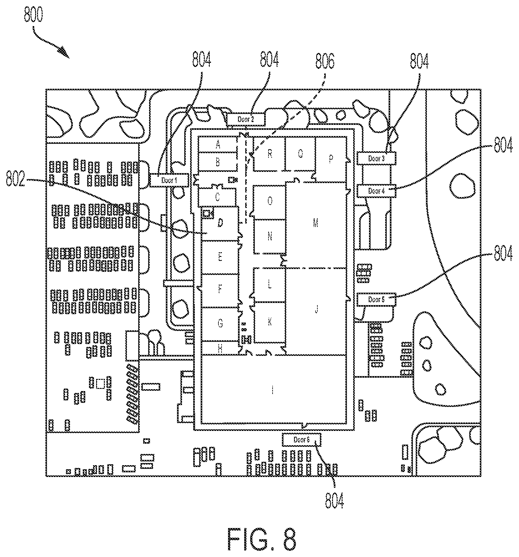 Patent US12323895 Figure 8 – Geospatial physical location for emergency services calls using voice over internet protocol or multi-line telephone system