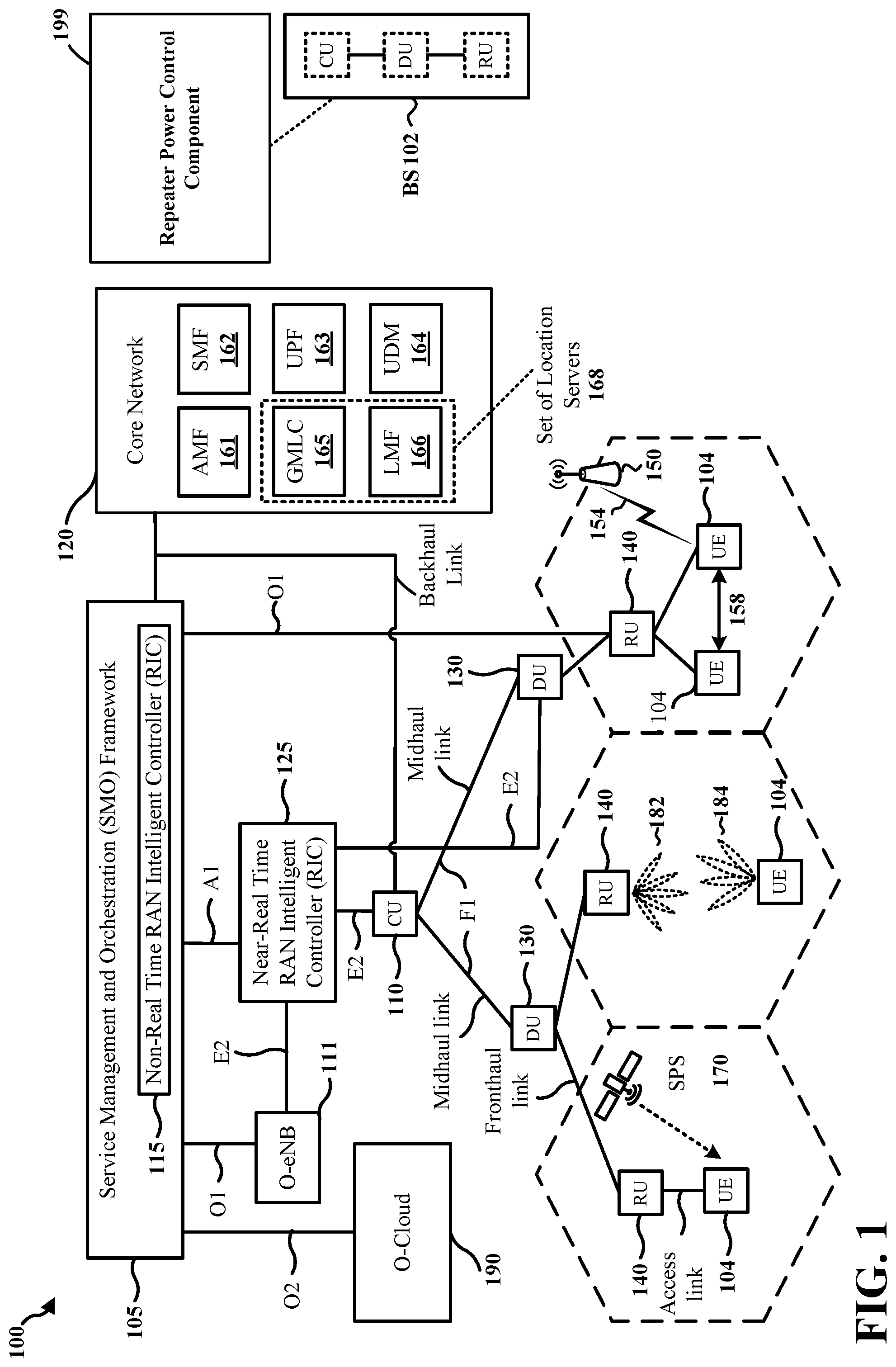 Patent US12323928 — Power adjustment signaling for repeaters — Figure 1