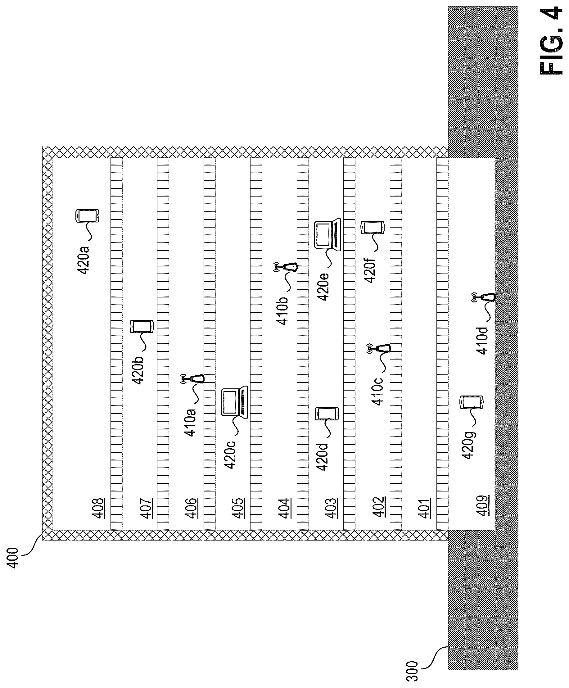 Patent US12323962 Figure 4 – Method and apparatus for radio area network resource allocation in an enterprise wireless communication network