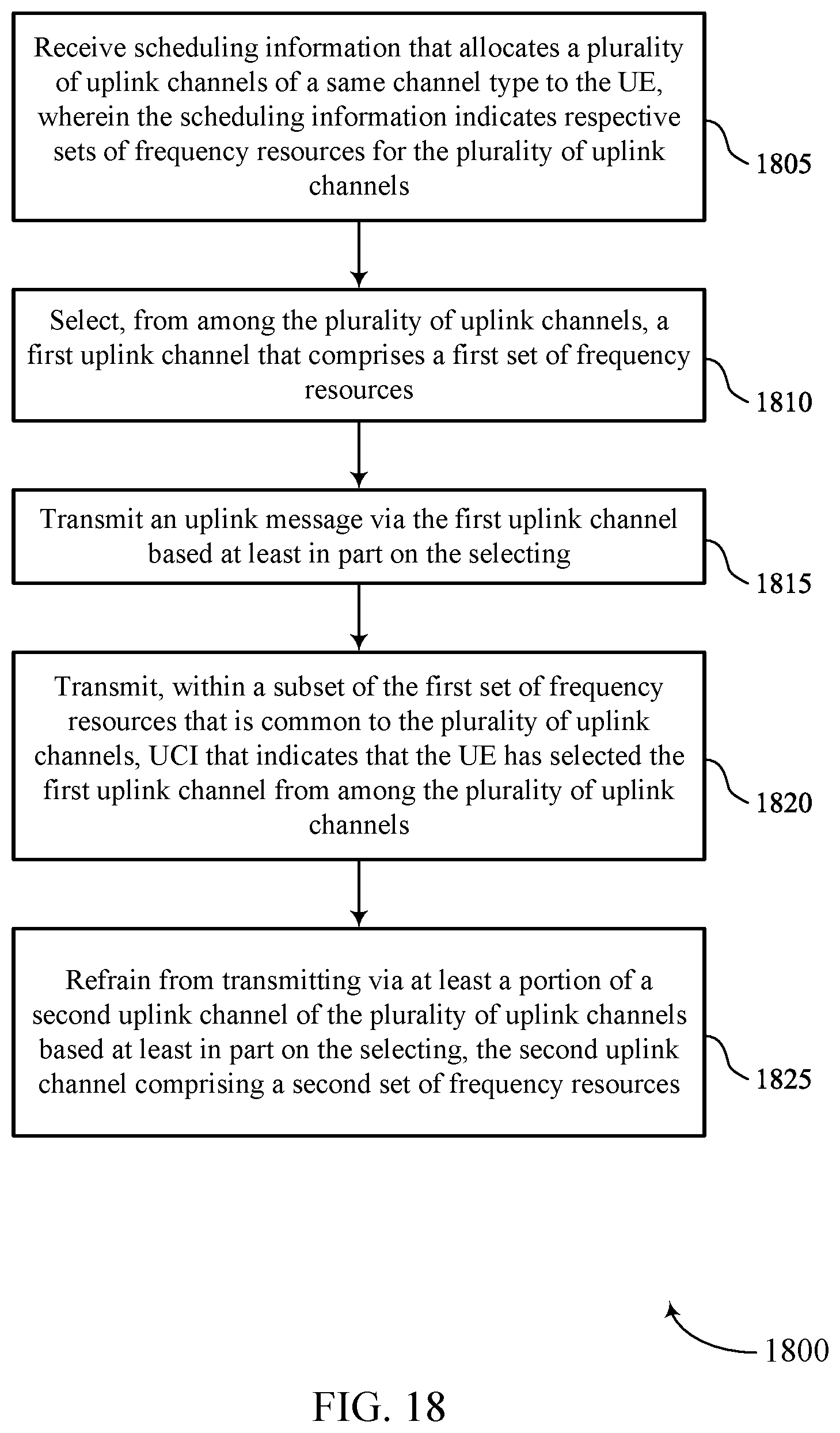 Patent US12323972 Figure 18 – Frequency resource selection for multiple channels