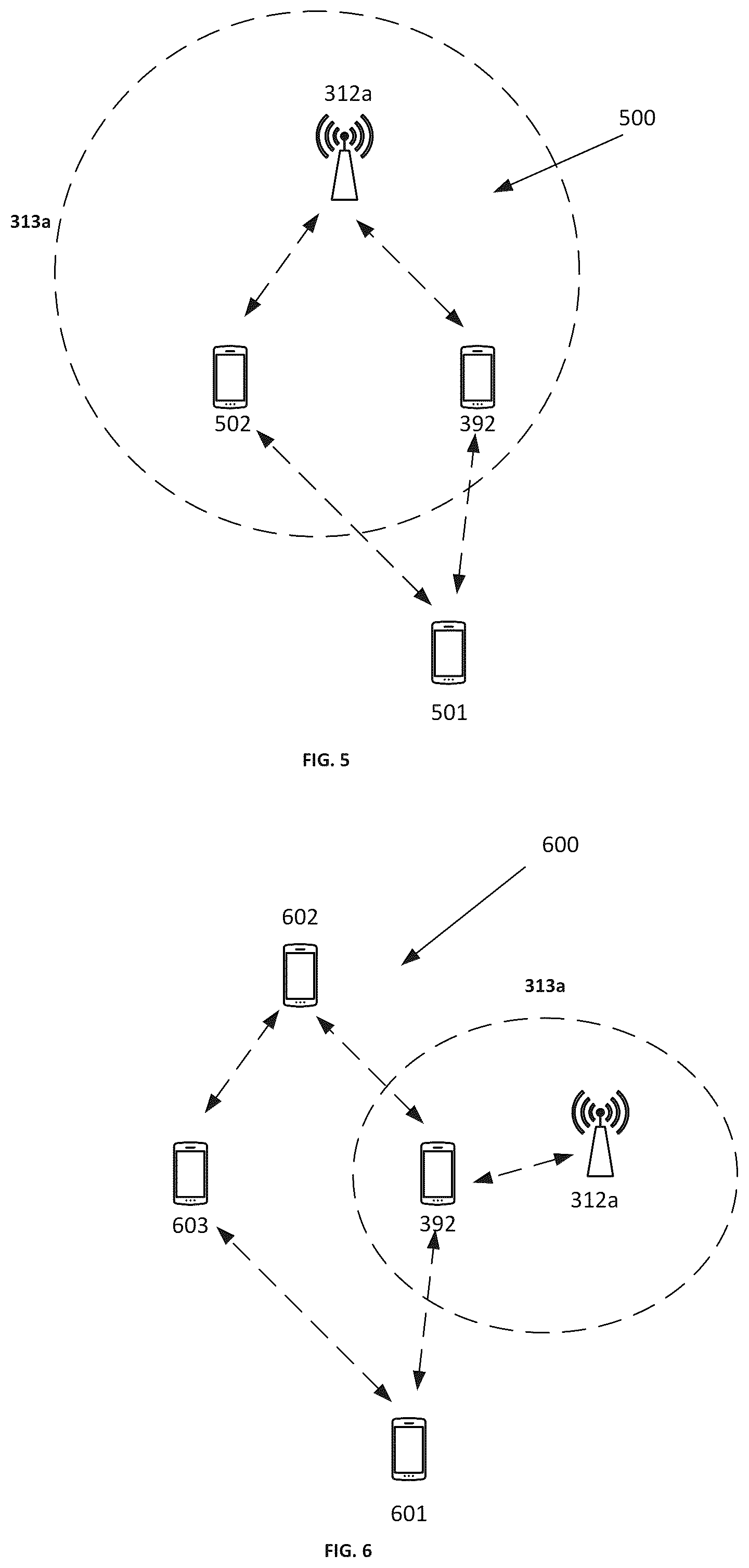 Patent US12324035 Figure 5 – Connection management in multi-hop networks