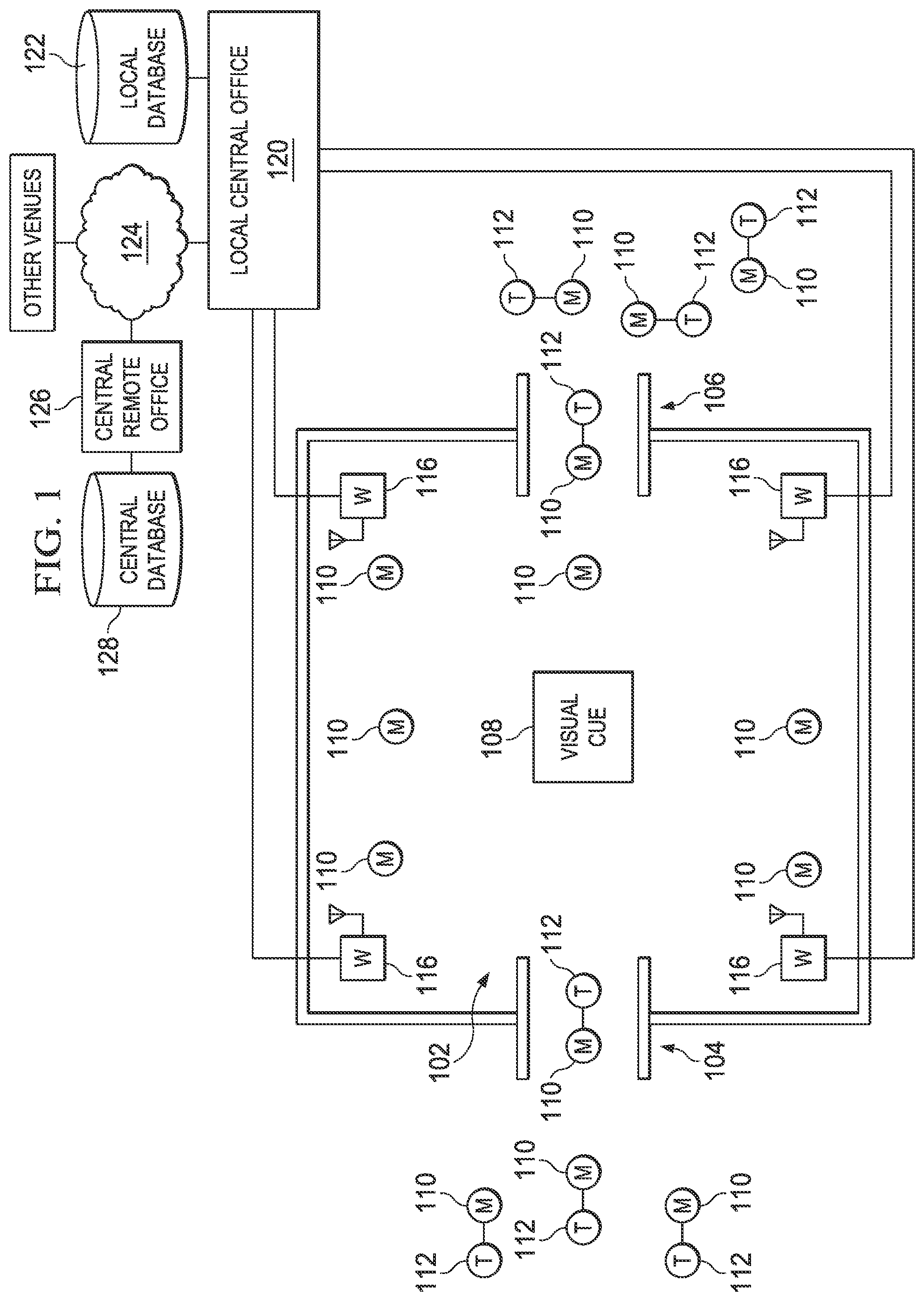 Patent US12324060 Figure 1 – System and method for using a mobile device as an input device for surveys at a live event