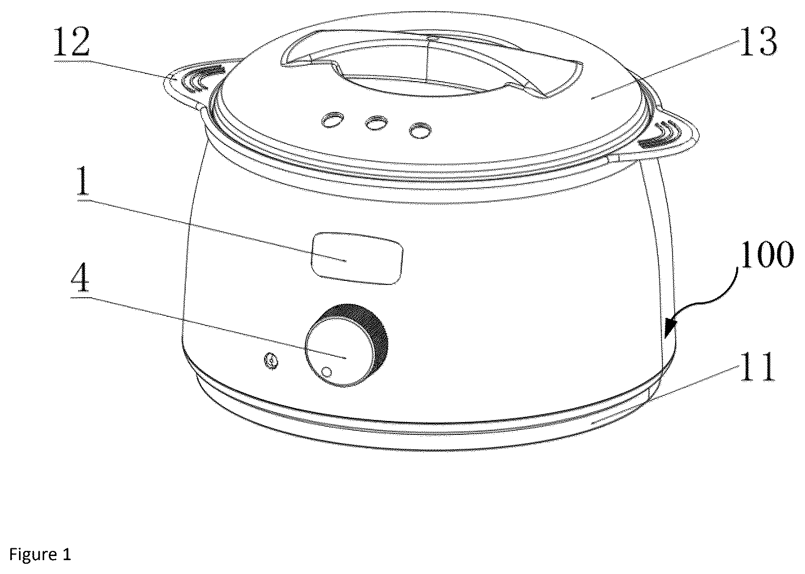 Patent US12324062 — Wax melting device — Figure 1