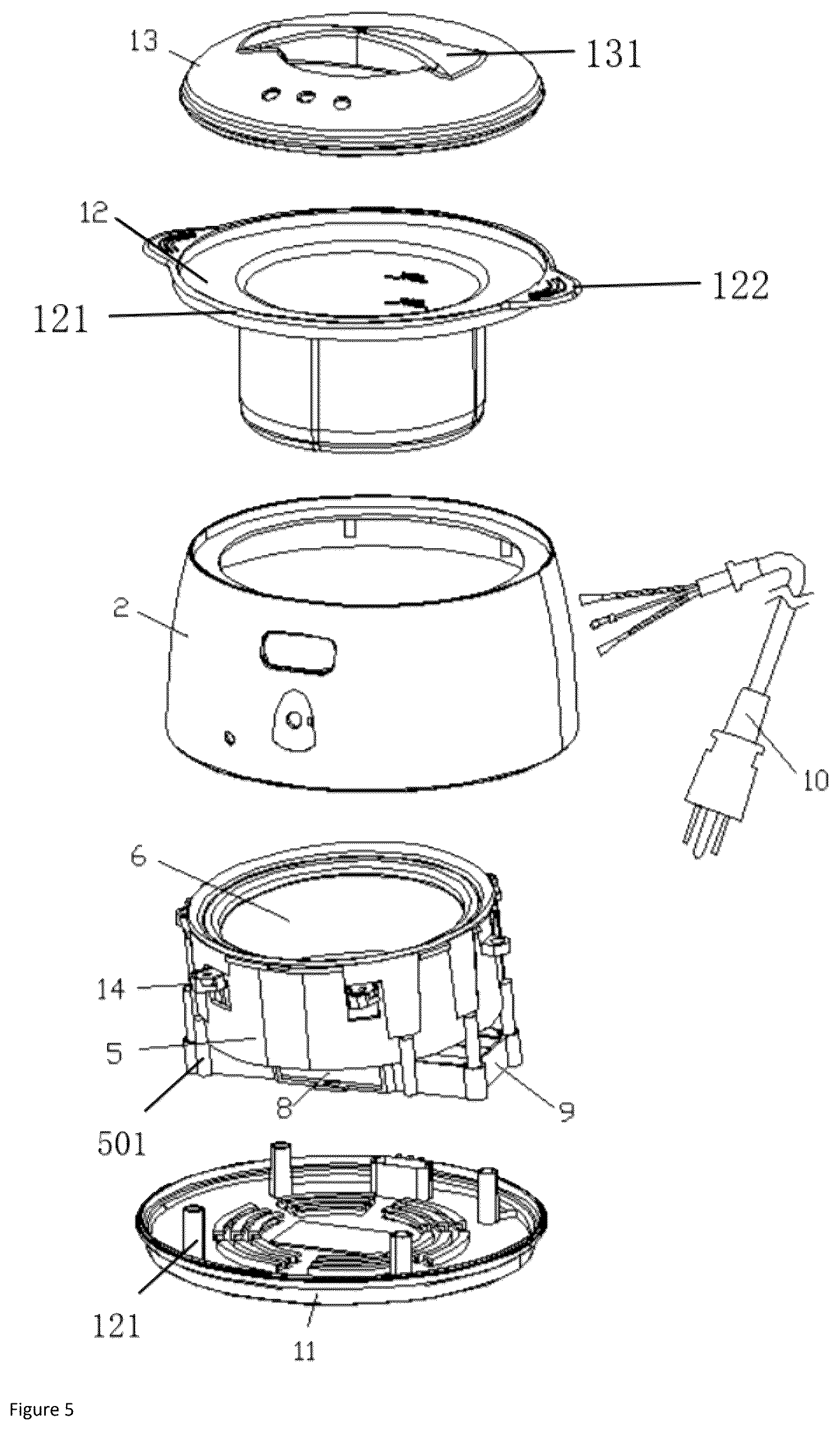 Patent US12324062 Figure 5 – Wax melting device
