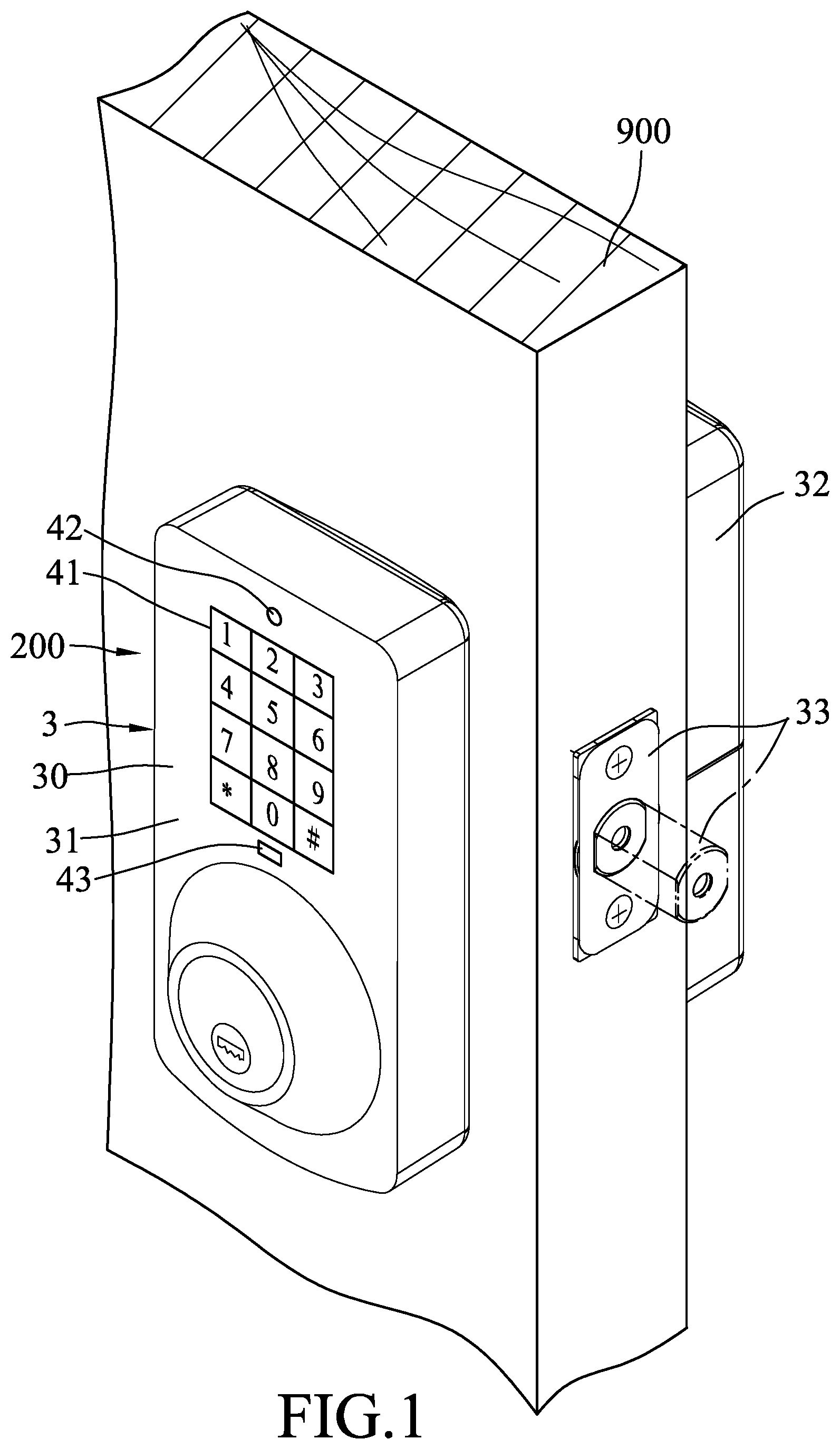 Patent US12324071 Figure 1 – Electronic lock