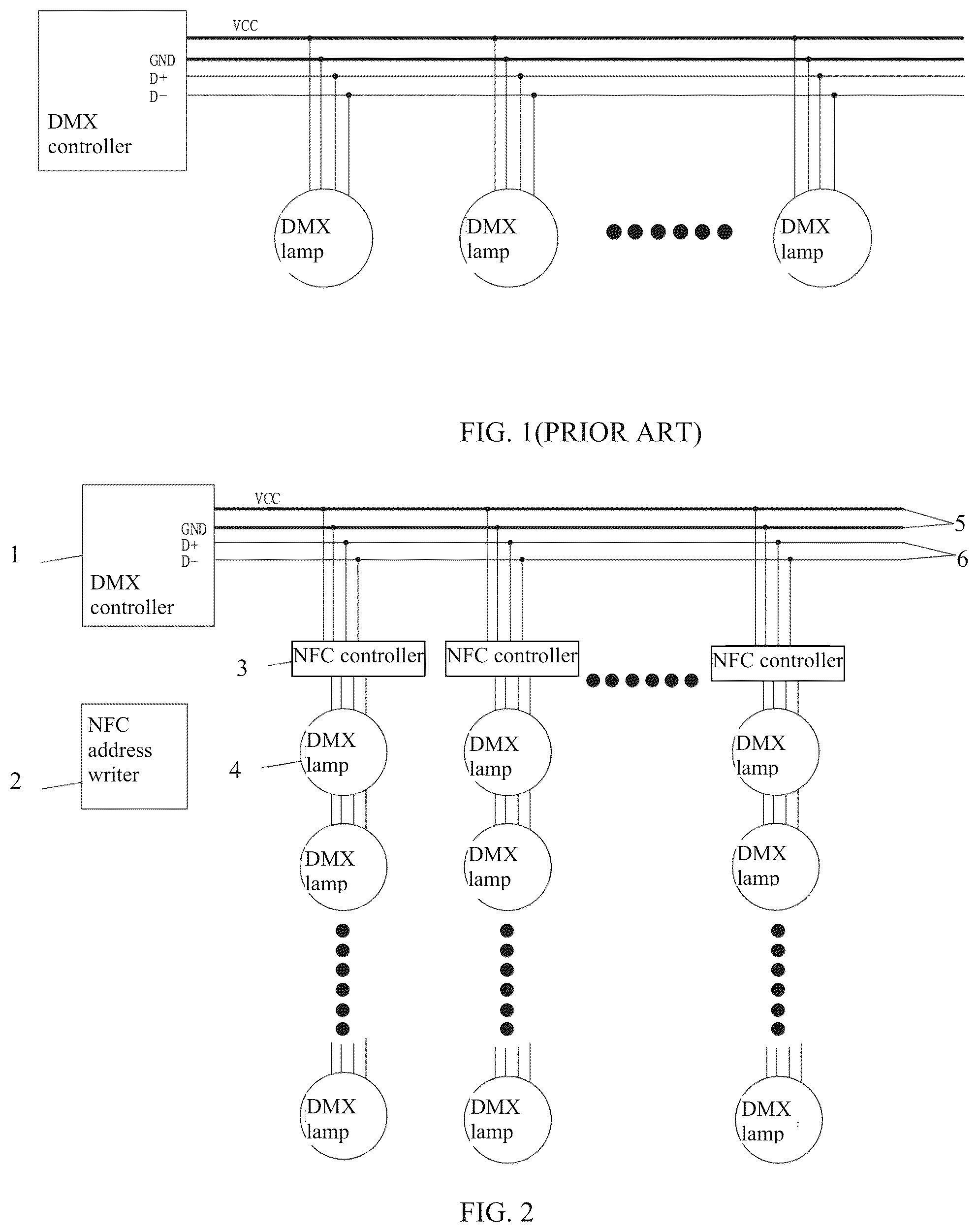Patent US12324075 Figure 1 – Lighting fixture based on DMX controller, and control method