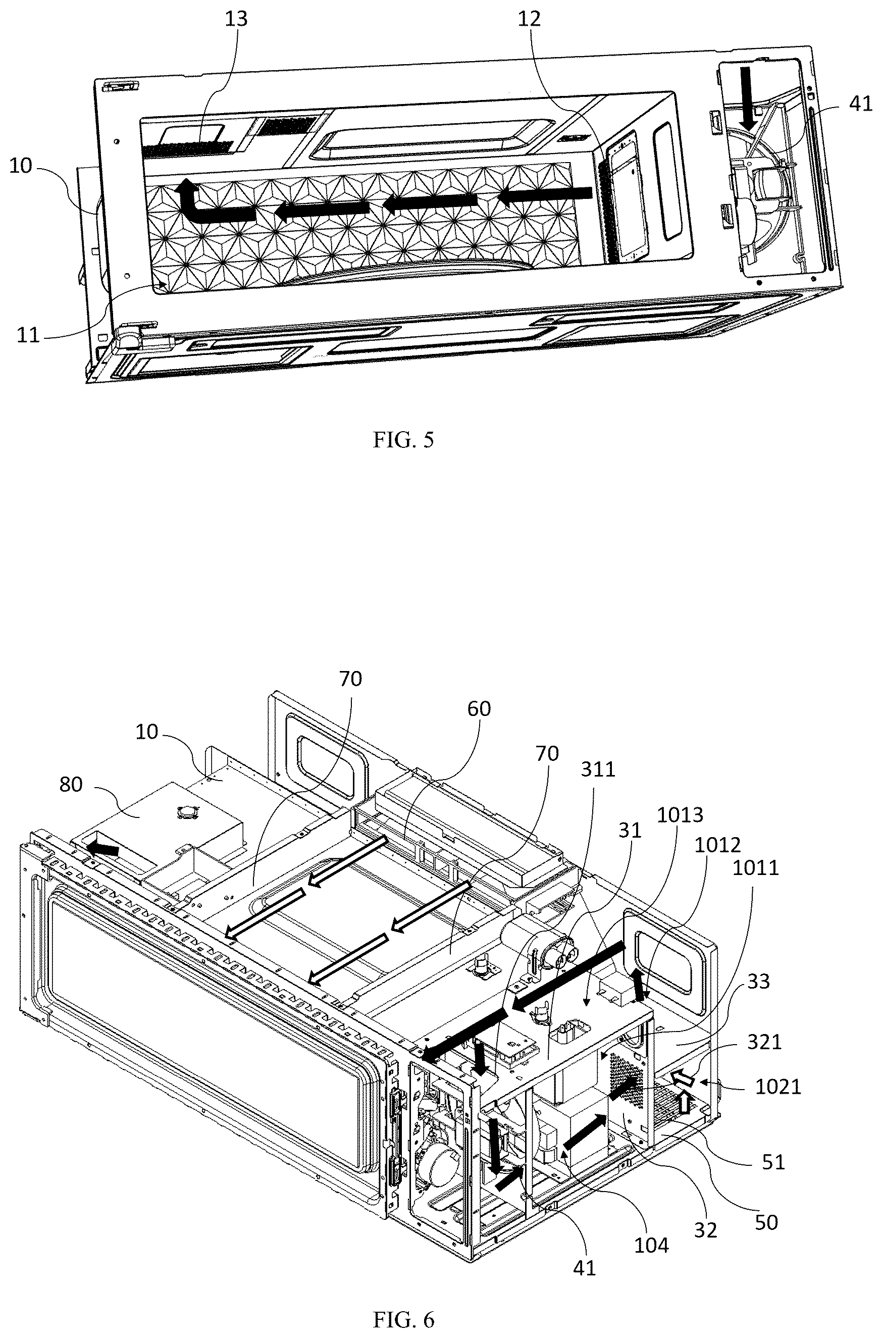 Patent US12324082 Figure 5 – Combination microwave and hood system
